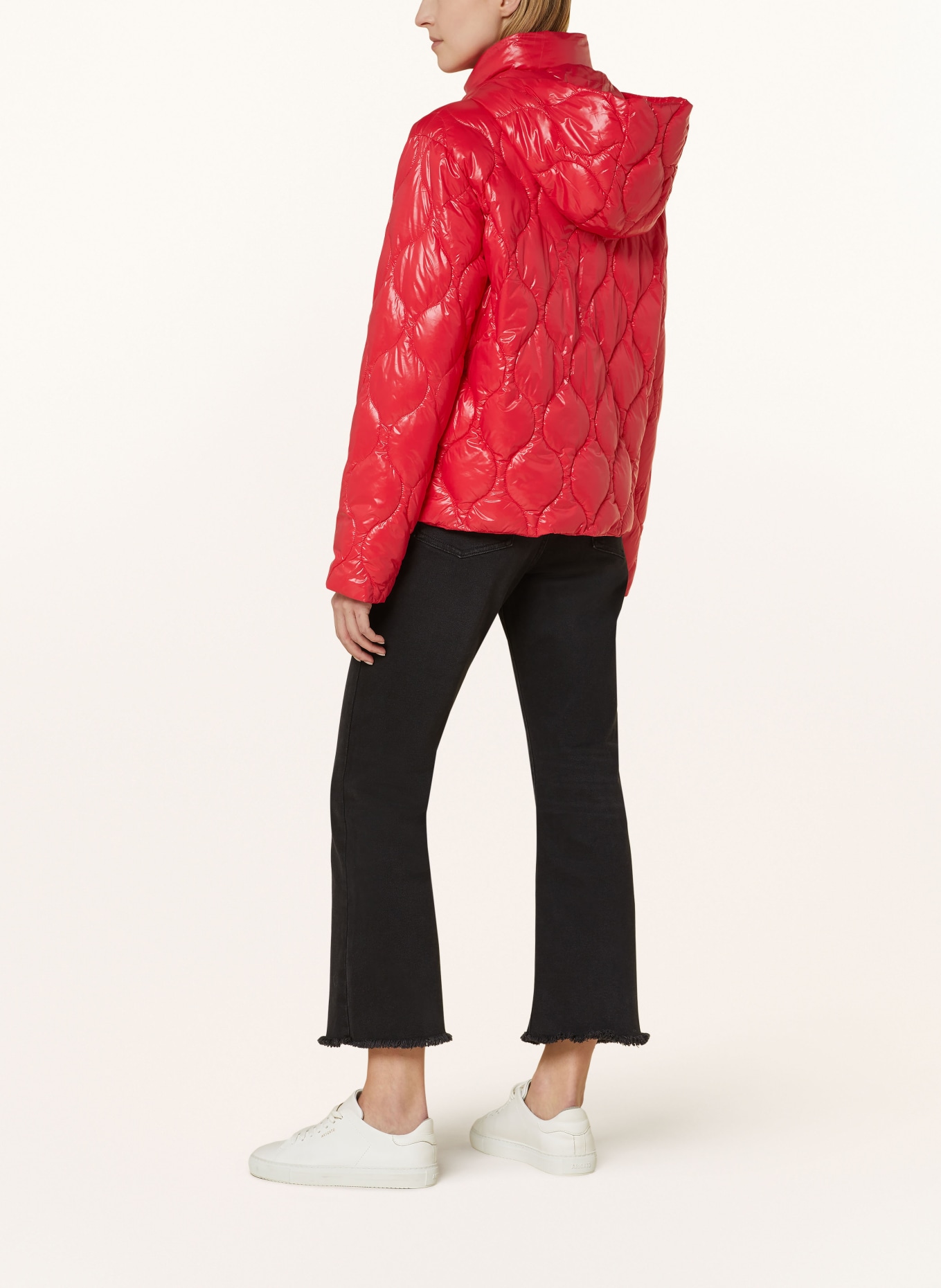 RINO & PELLE Quilted jacket SARKI with removable hood, Color: RED (Image 3)