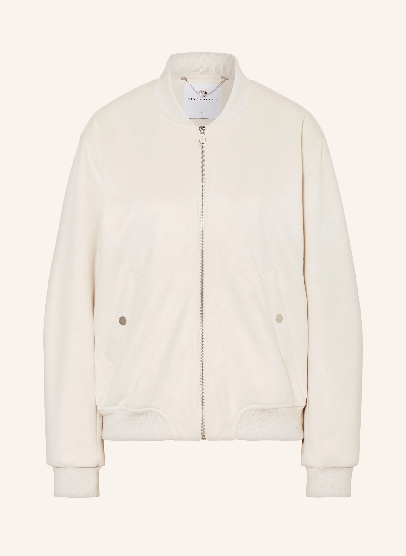 RINO & PELLE Bomber jacket EVELIN in leather look, Color: CREAM (Image 1)