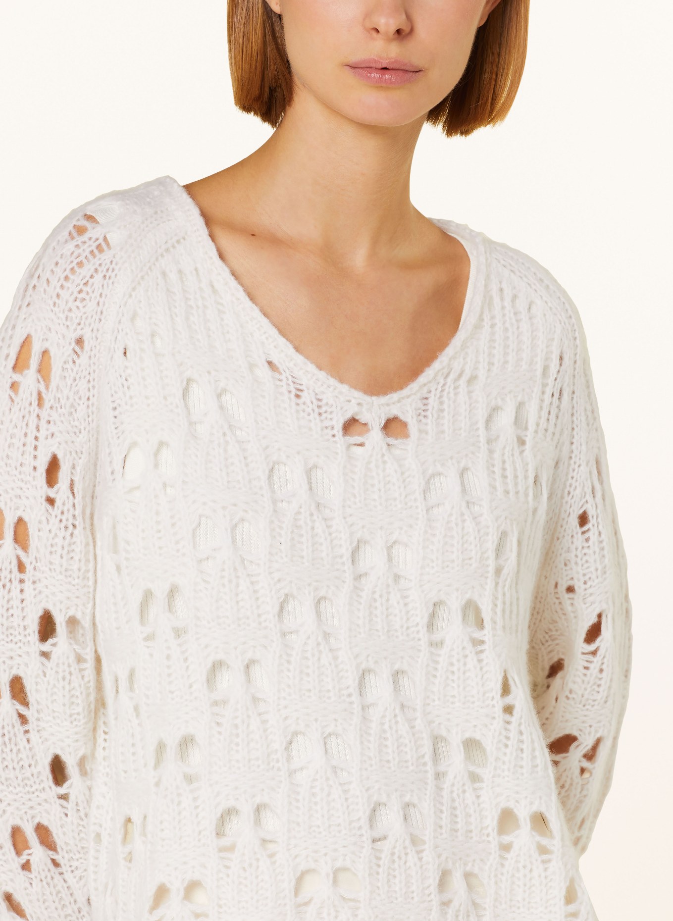 HEMISPHERE Sweater with cashmere, Color: ECRU (Image 4)