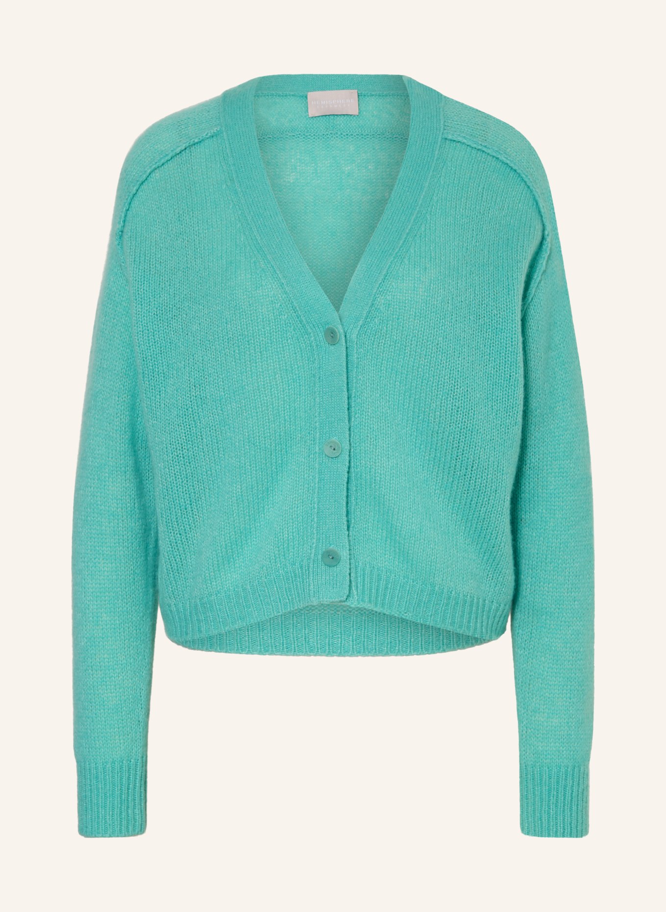 HEMISPHERE Cashmere cardigan, Color: GREEN (Image 1)