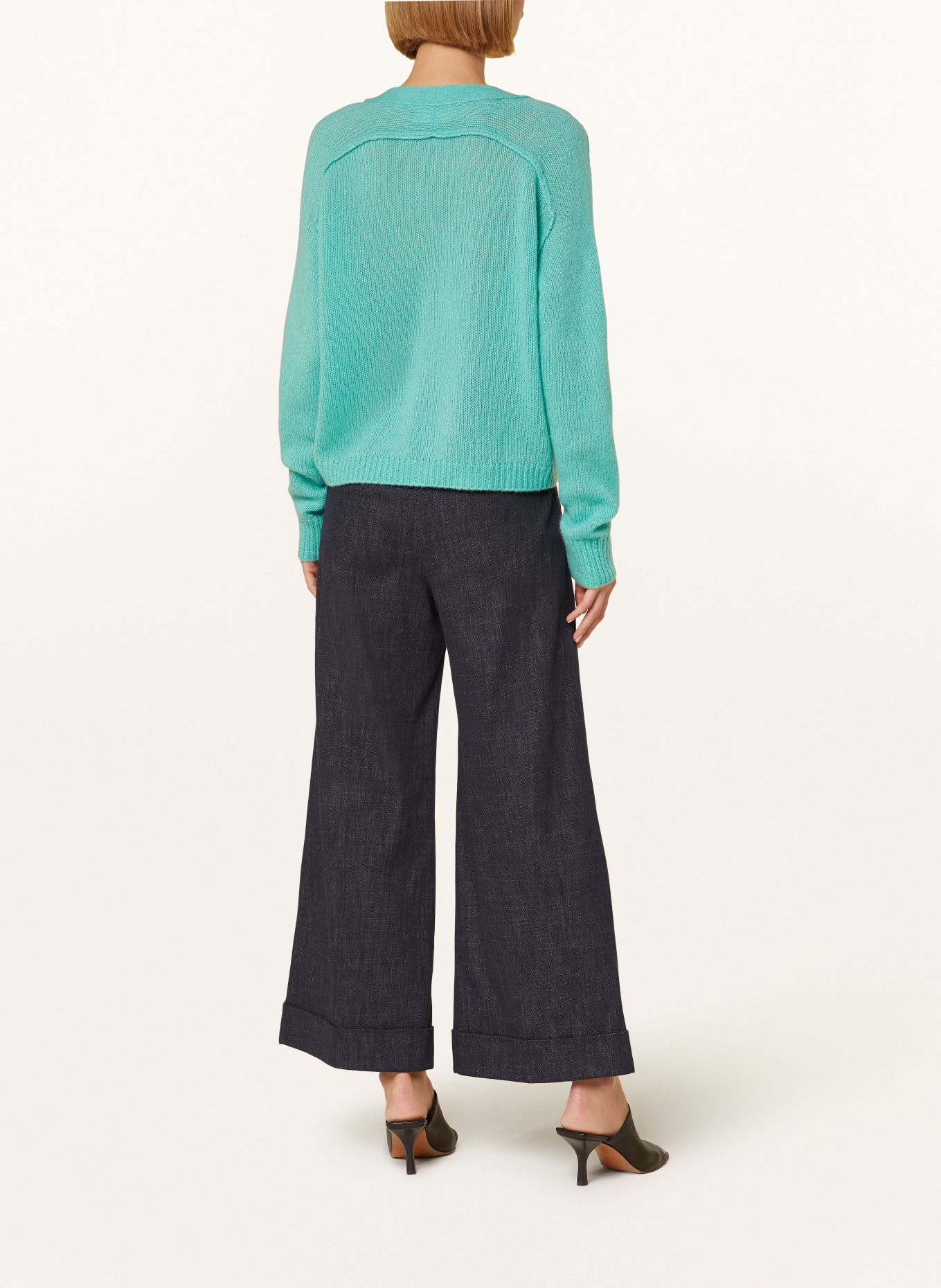 HEMISPHERE Cashmere cardigan, Color: GREEN (Image 3)