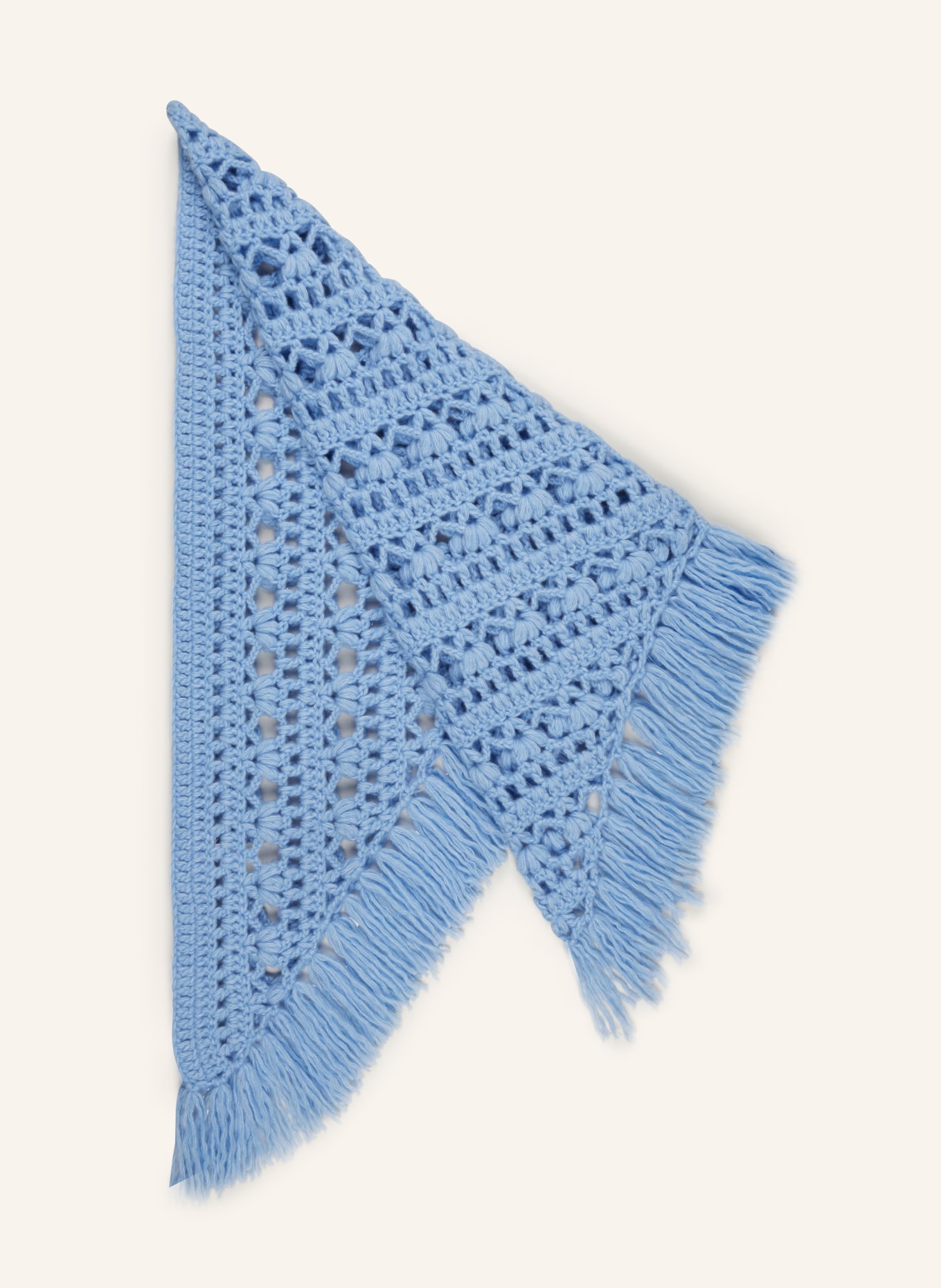 HEMISPHERE Triangular scarf with cashmere, Color: BLUE (Image 1)