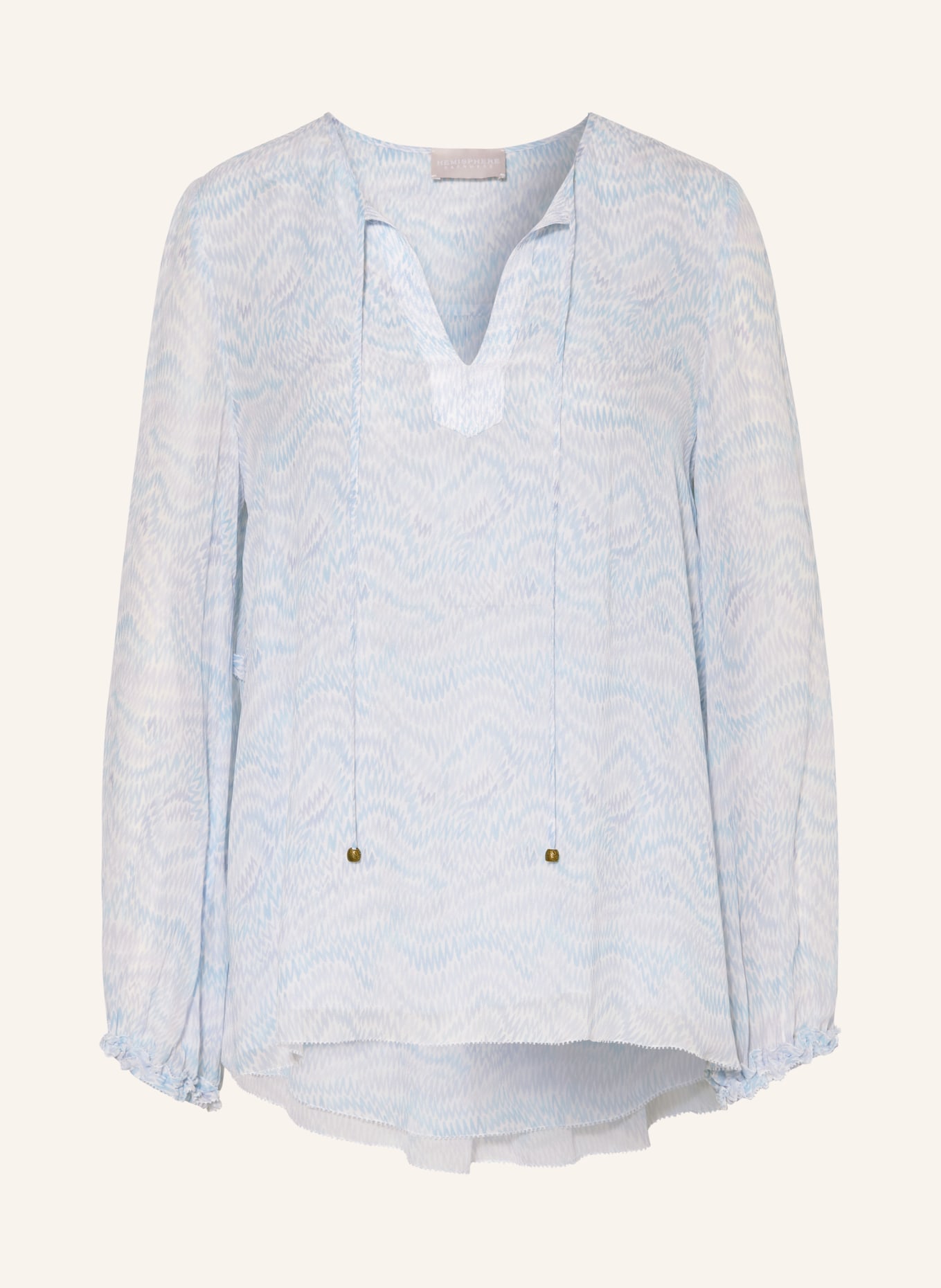 HEMISPHERE Shirt blouse, Color: LIGHT BLUE/ WHITE/ LIGHT PURPLE (Image 1)