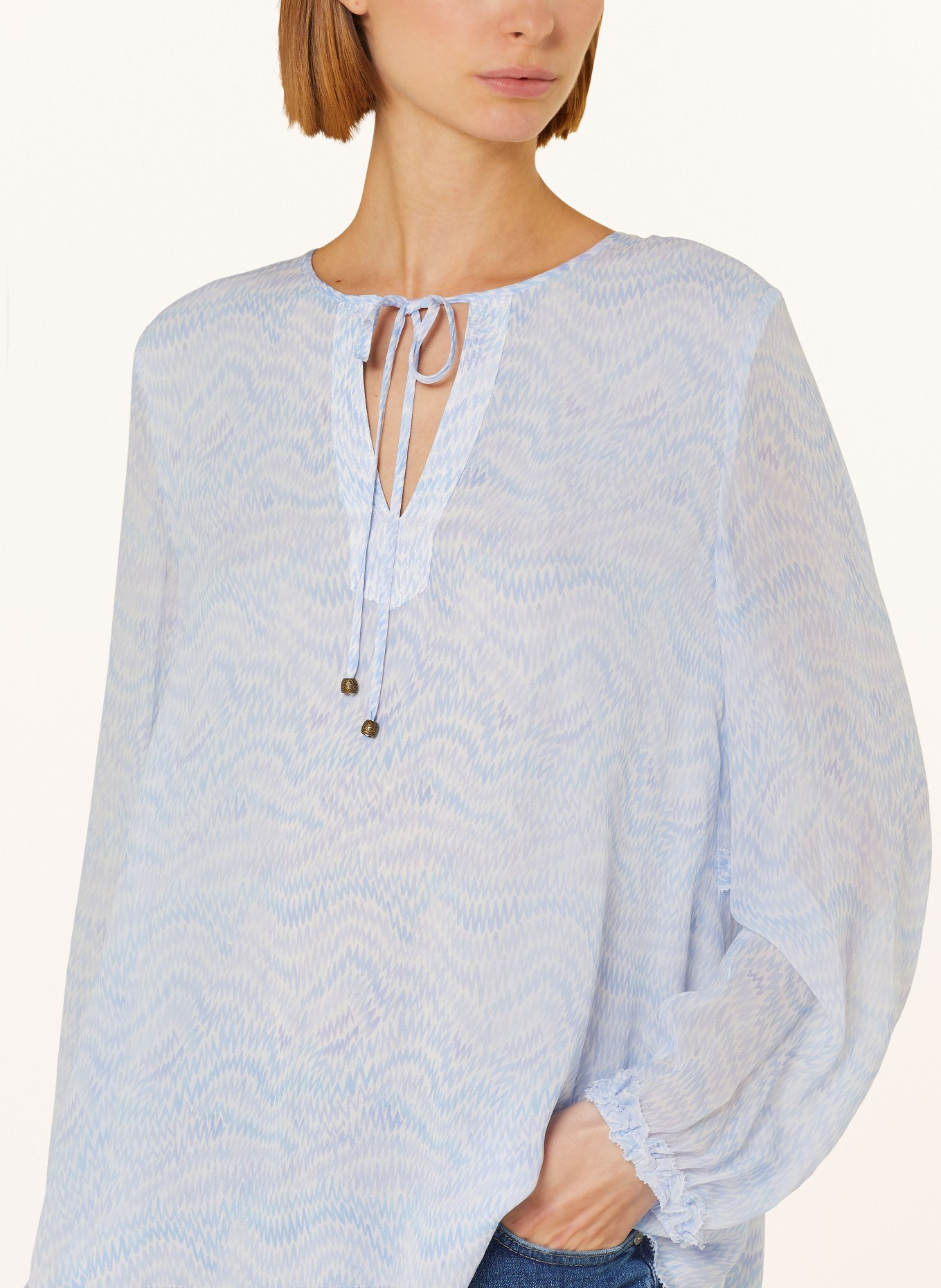 HEMISPHERE Shirt blouse, Color: LIGHT BLUE/ WHITE/ LIGHT PURPLE (Image 4)