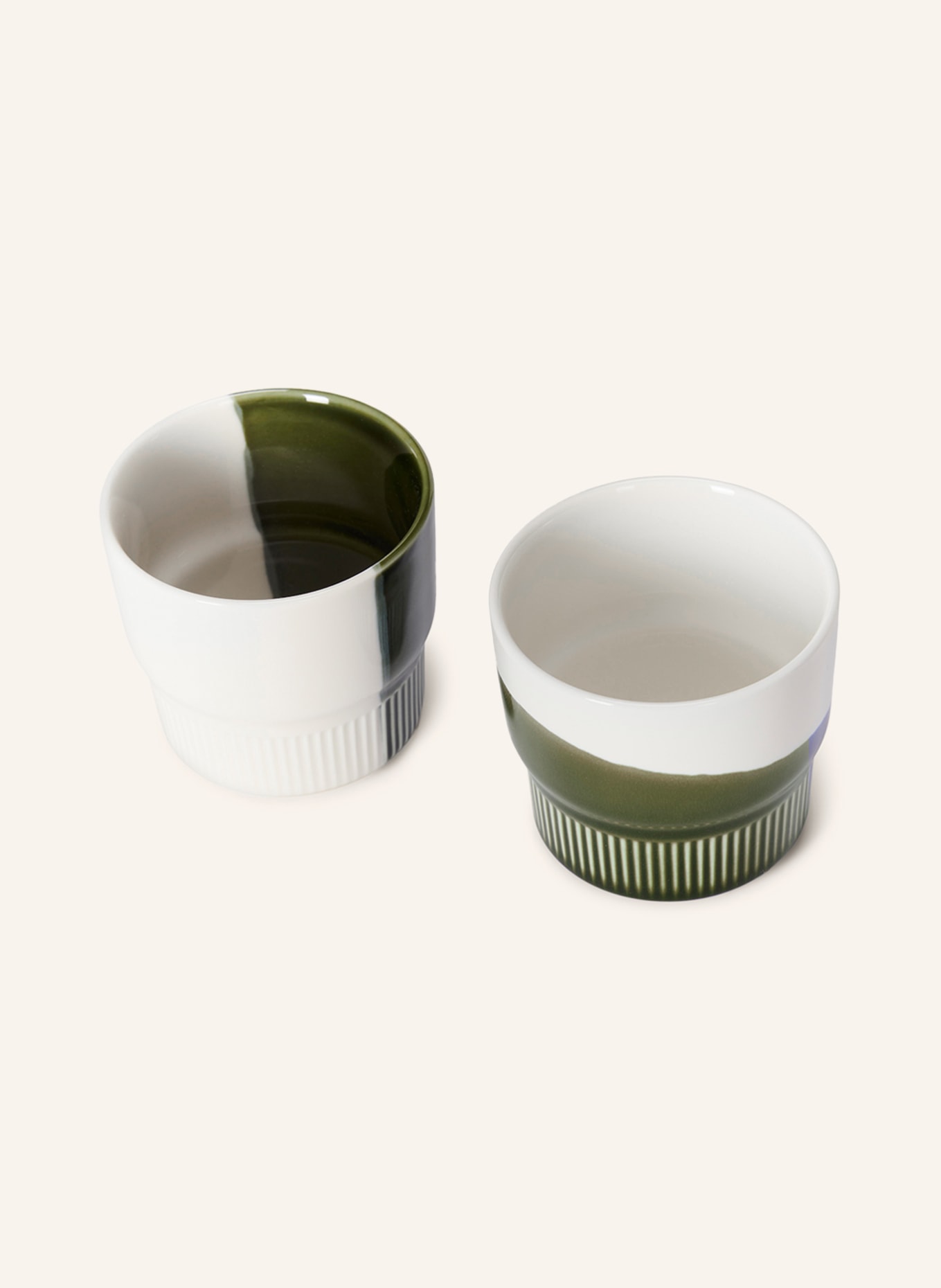 Marc O'Polo Set of 2 mugs MOMENTS, Color: KHAKI/ WHITE (Image 2)
