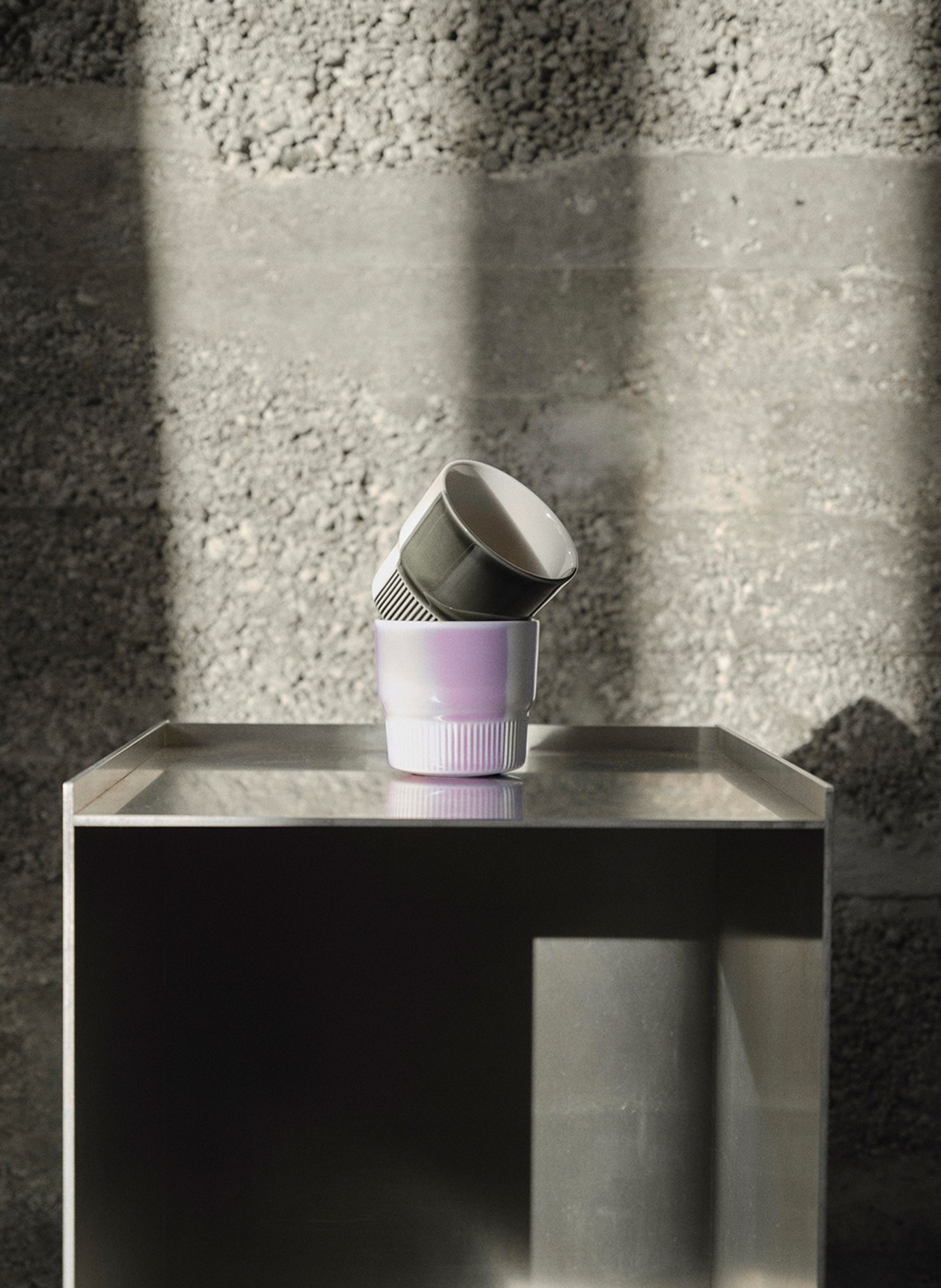 Marc O'Polo Set of 2 mugs MOMENTS, Color: KHAKI/ WHITE (Image 3)