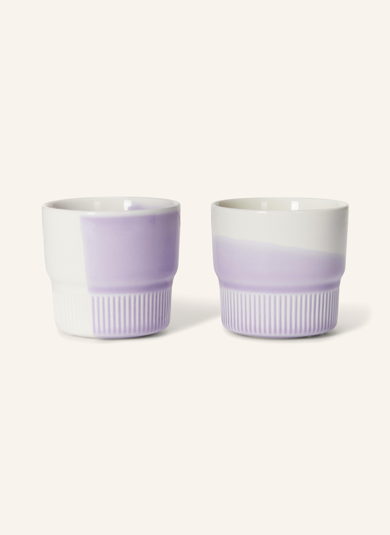 Marc O'Polo Set of 2 mugs MOMENTS, Color: LIGHT PURPLE/ WHITE (Image 1)