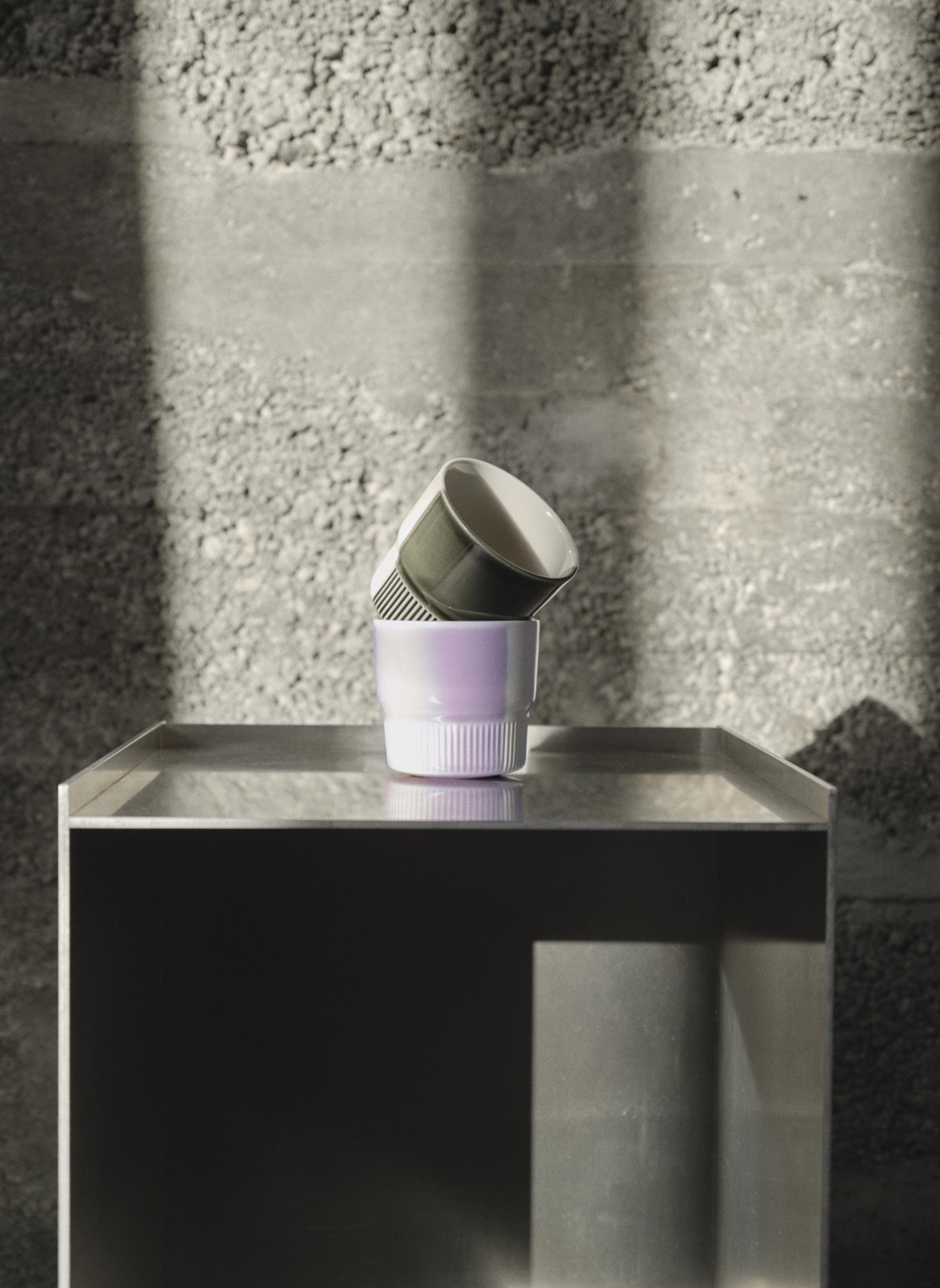 Marc O'Polo Set of 2 mugs MOMENTS, Color: LIGHT PURPLE/ WHITE (Image 3)