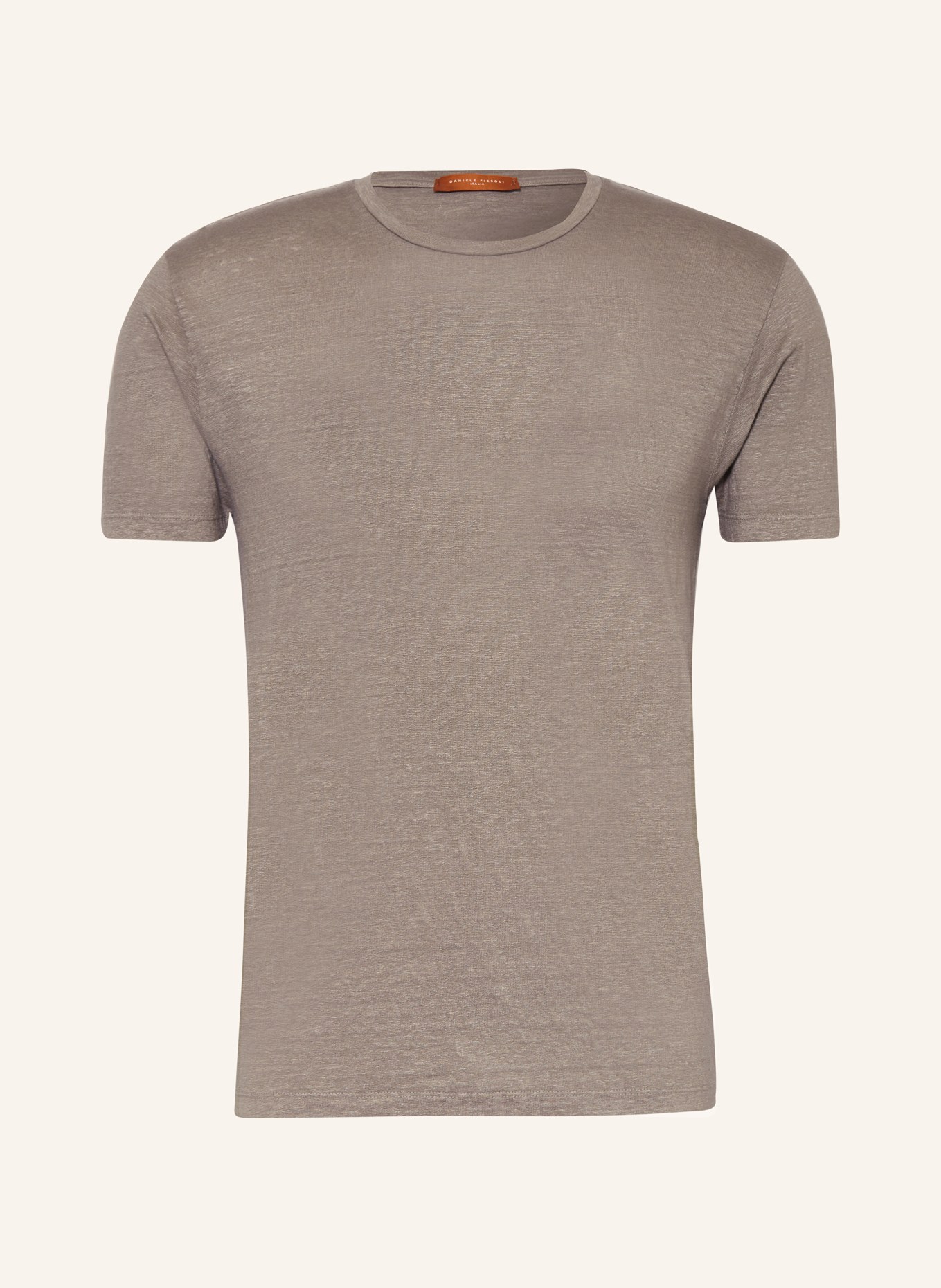 DANIELE FIESOLI T-shirt made of linen, Color: BROWN (Image 1)