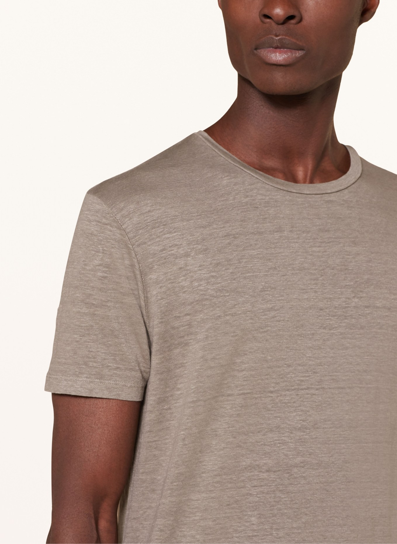 DANIELE FIESOLI T-shirt made of linen, Color: BROWN (Image 4)