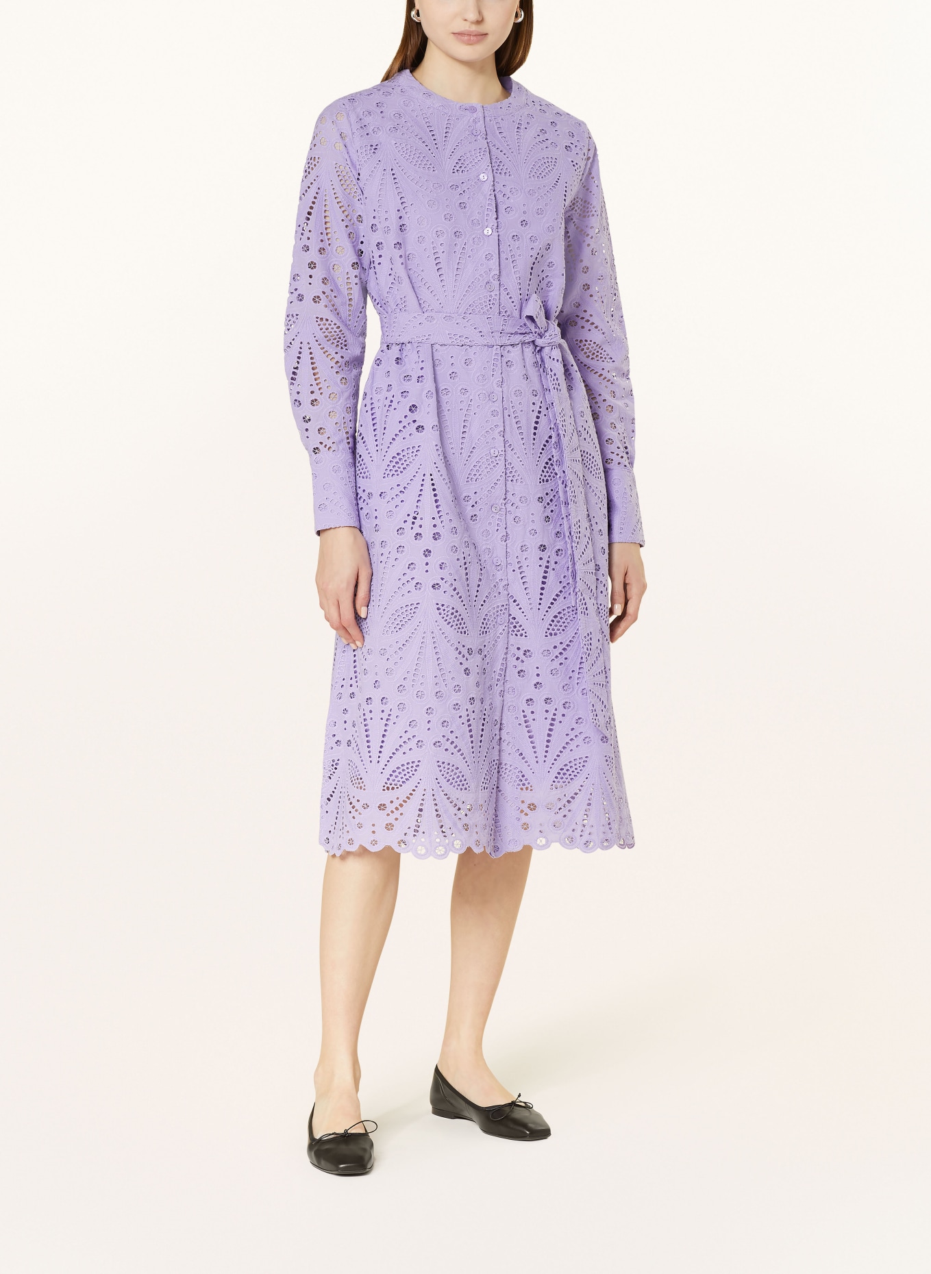 darling harbour Dress made of broderie anglaise, Color: PURPLE (Image 2)