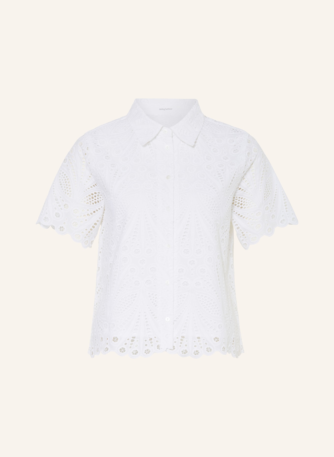 darling harbour Blouse made of broderie anglaise, Color: WEISS (Image 1)