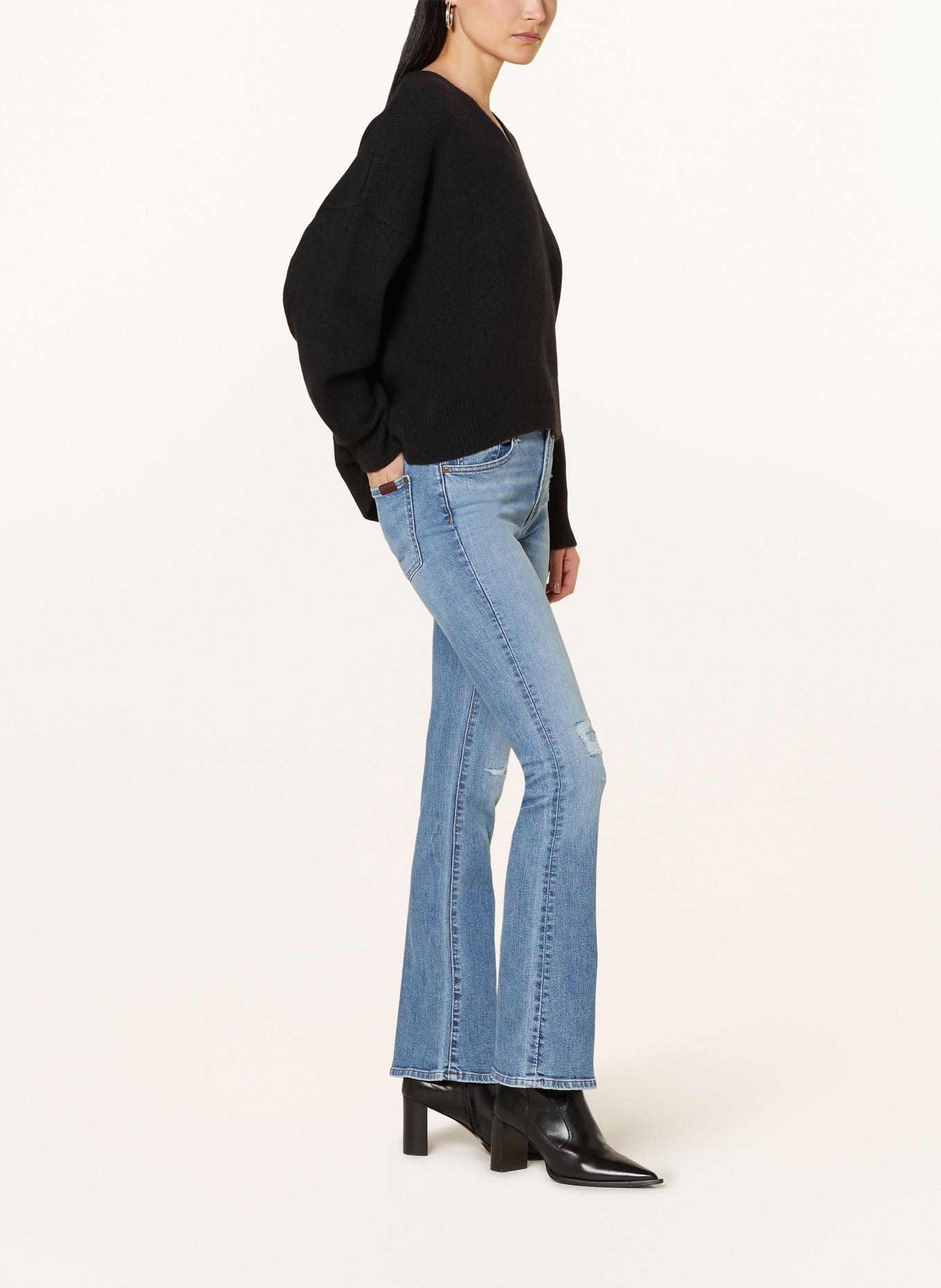 7 for all mankind Destroyed jeans BOOTCUT TAILORLESS PAYPHONE, Color: LIGHT BLUE (Image 4)
