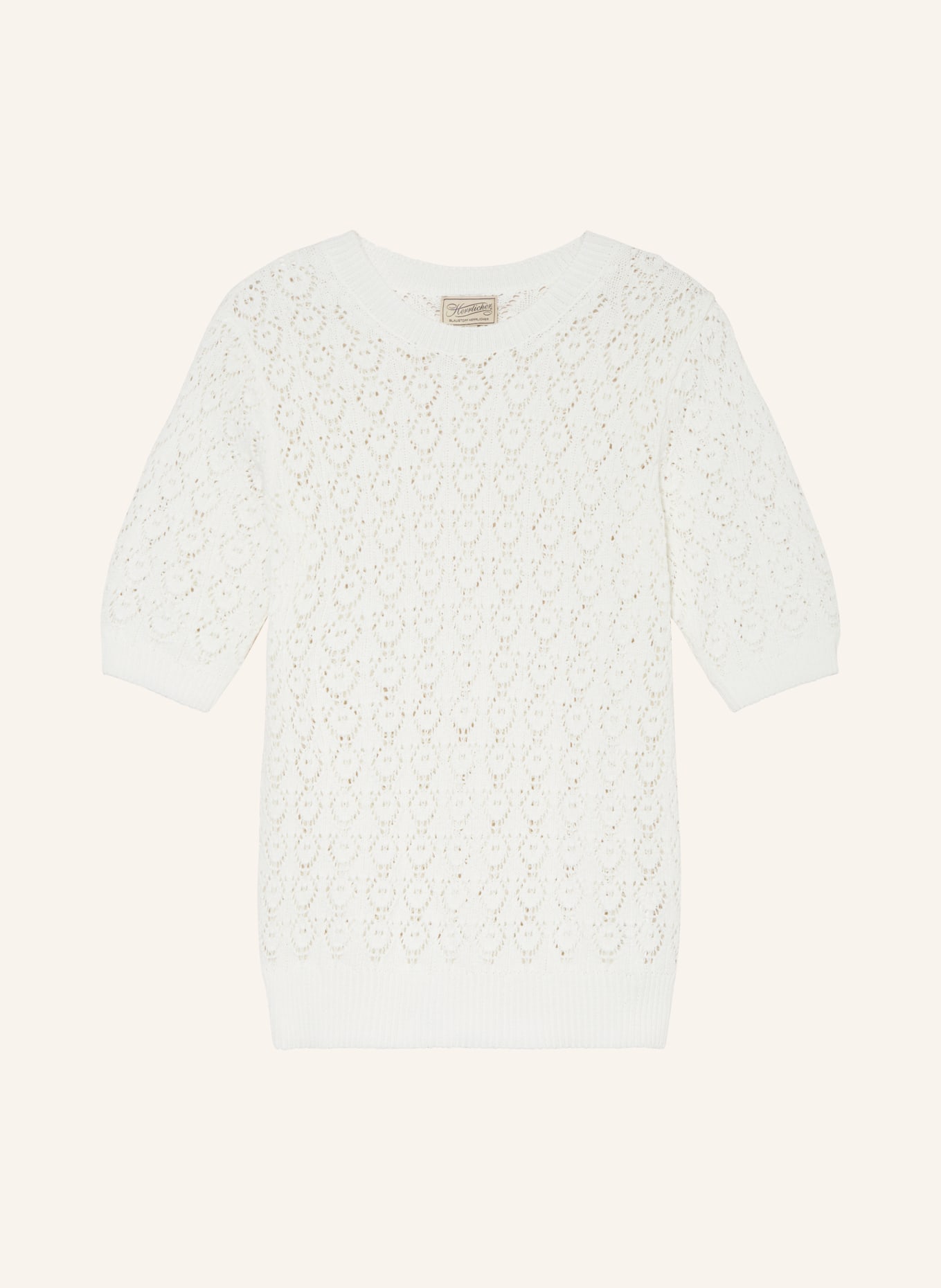 Herrlicher Knit shirt ELLY, Color: WHITE (Image 1)