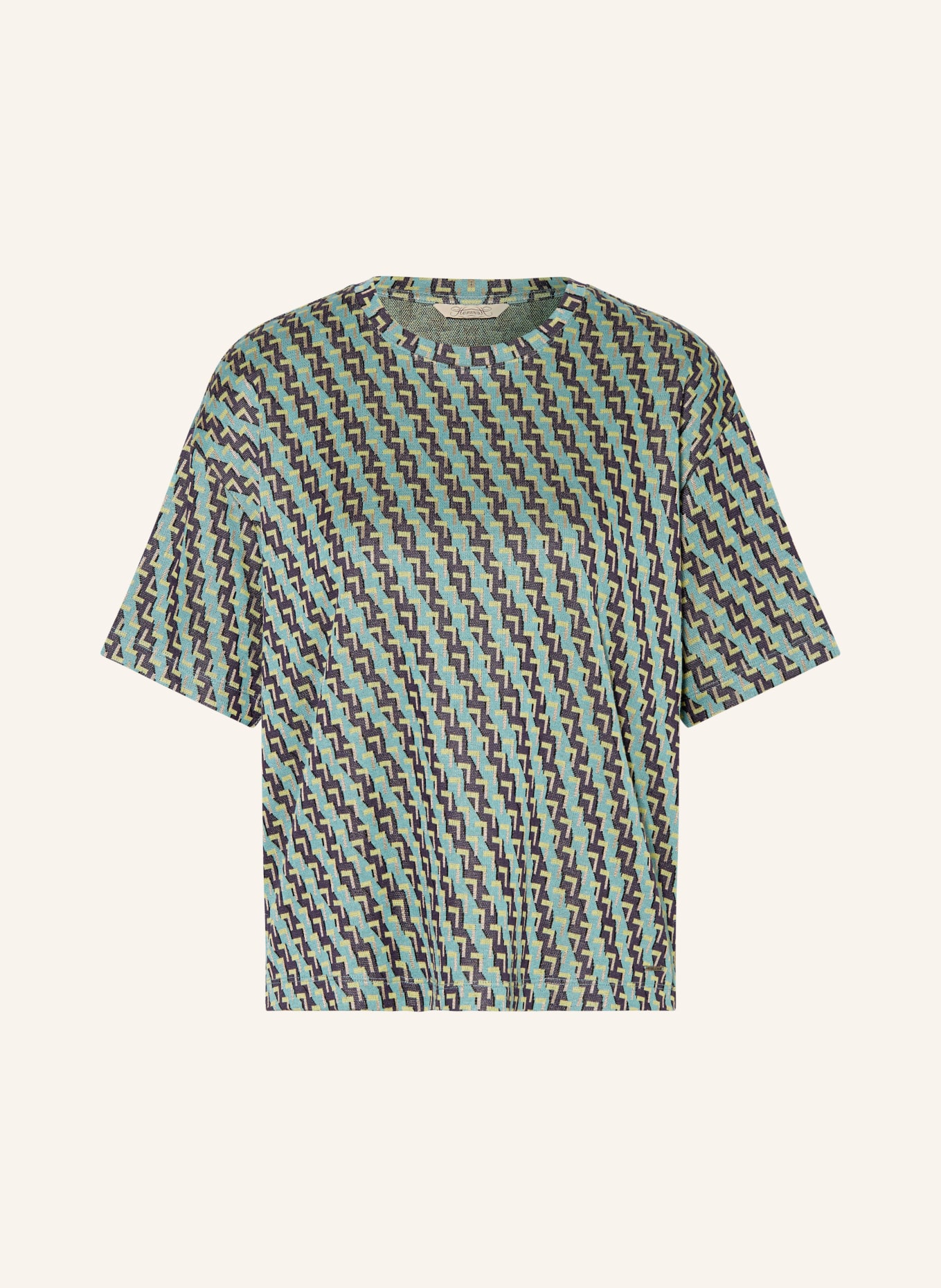 Herrlicher T-Shirt STINELLA, Farbe: HELLBLAU/ DUNKELBLAU/ BEIGE (Bild 1)