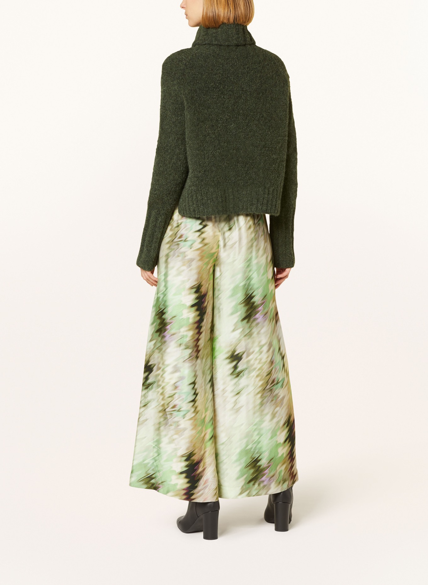 RAFFAELLO ROSSI Trousers HELENA, Color: GREEN/ CREAM/ PURPLE (Image 3)