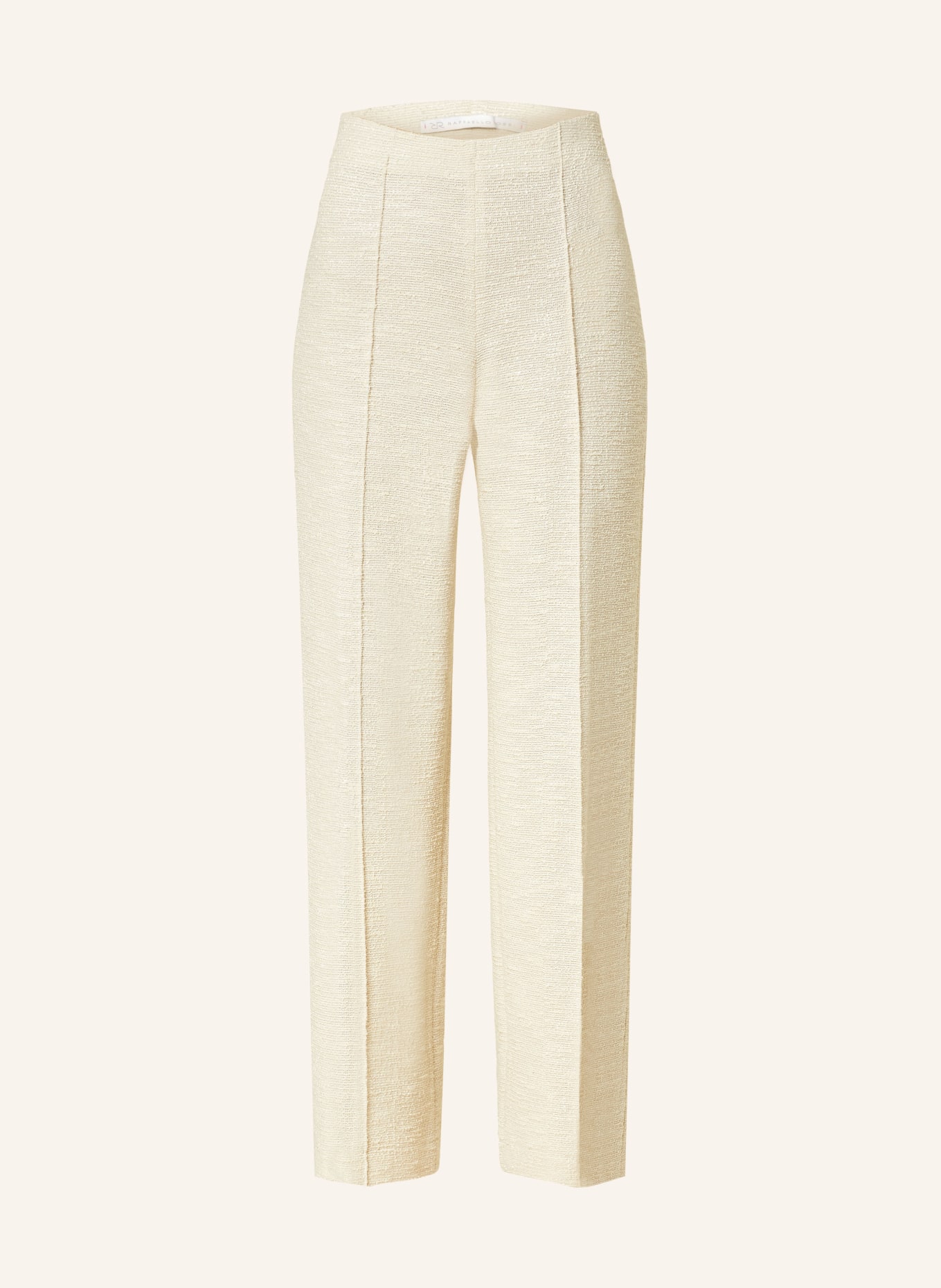 RAFFAELLO ROSSI Wide leg trousers ELAINE made of bouclé, Color: CREAM (Image 1)