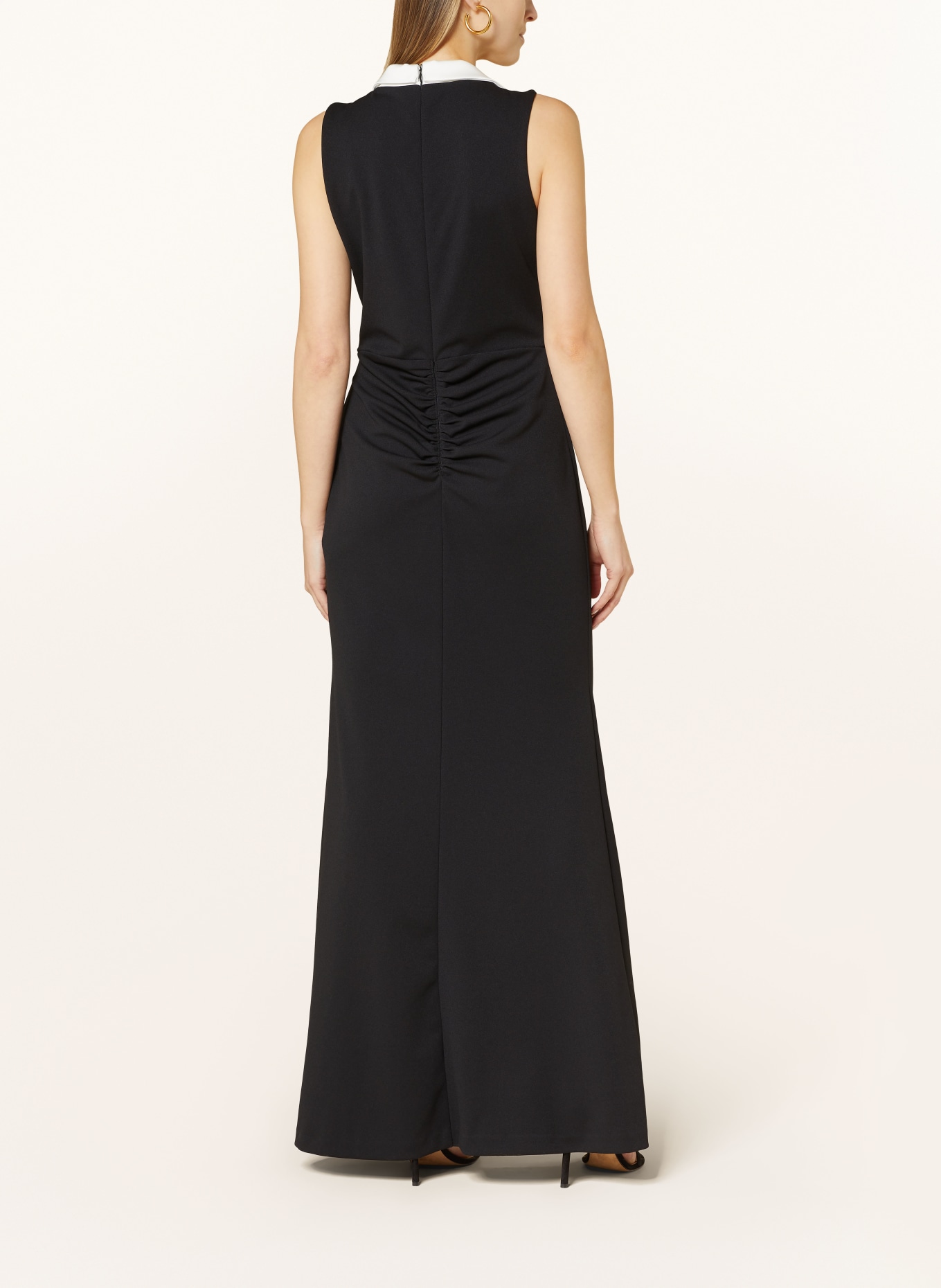 Joseph Ribkoff SIGNATURE Jersey dress with frills, Color: BLACK/ WHITE (Image 3)