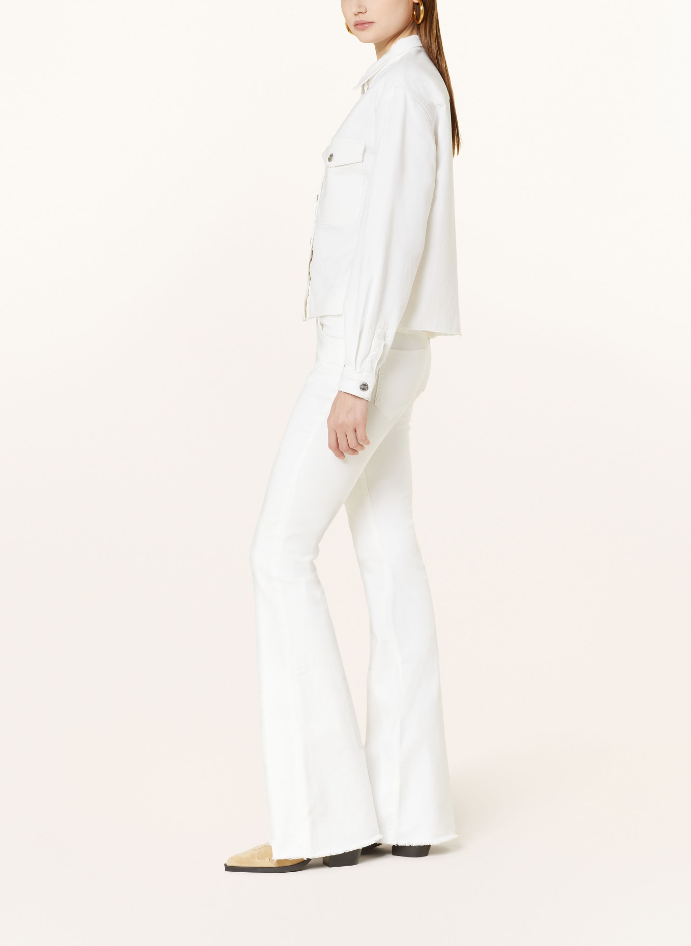 THE.NIM STANDARD Flared Jeans KYLIE, Farbe: C001-WHT WHITE (Bild 4)
