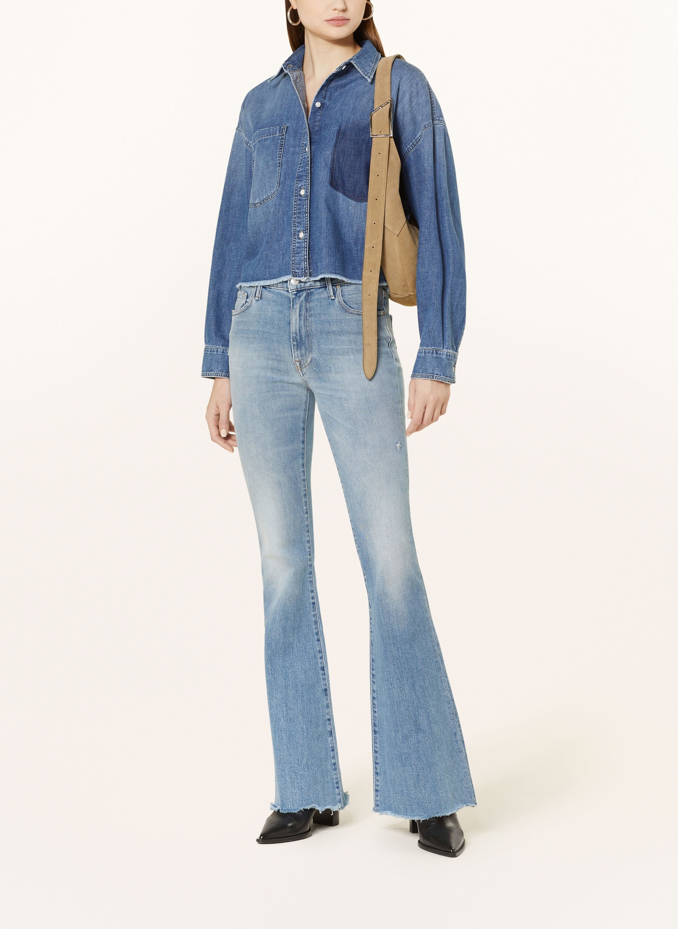 THE.NIM STANDARD Flared Jeans KYLIE, Farbe: W837-VLG LIGHT BLUE (Bild 2)