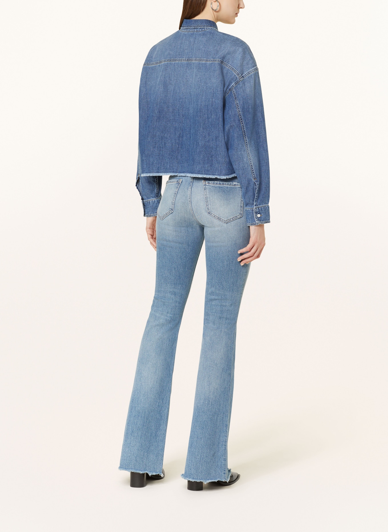 THE.NIM STANDARD Flared Jeans KYLIE, Farbe: W837-VLG LIGHT BLUE (Bild 3)