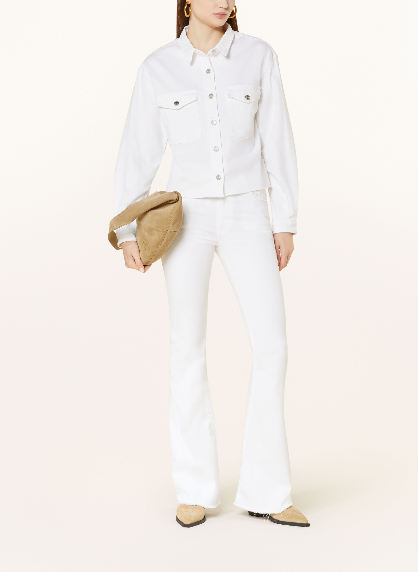 THE.NIM STANDARD Denim jacket, Color: WHITE (Image 2)