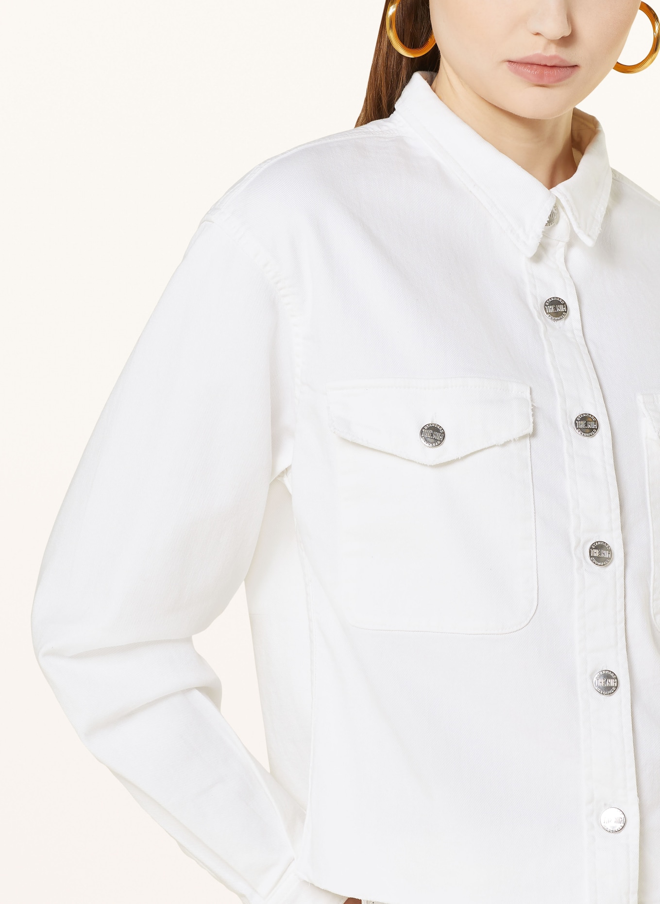 THE.NIM STANDARD Denim jacket, Color: WHITE (Image 4)