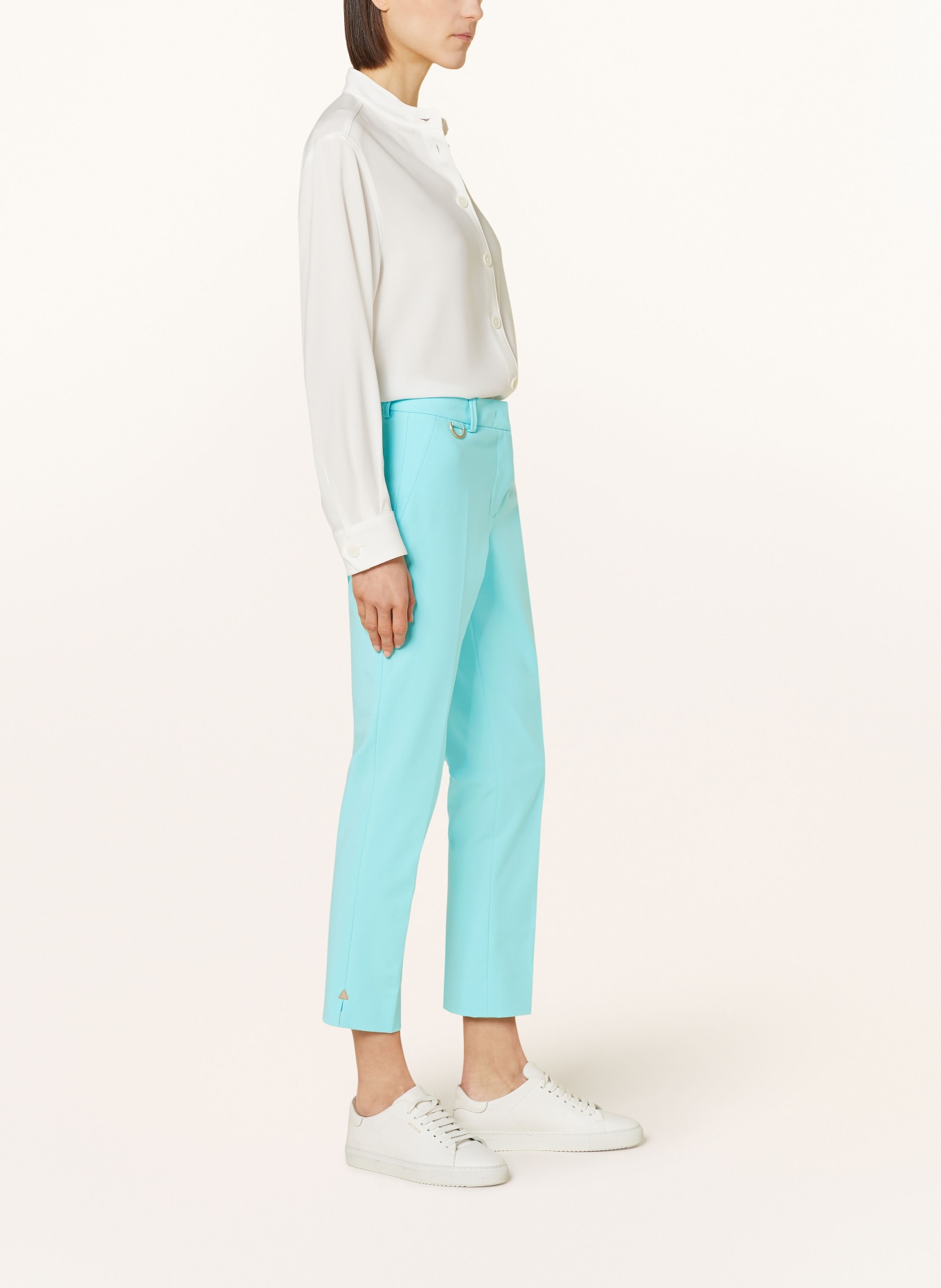 pamela henson 7/8 trousers ALINE, Color: TURQUOISE (Image 4)