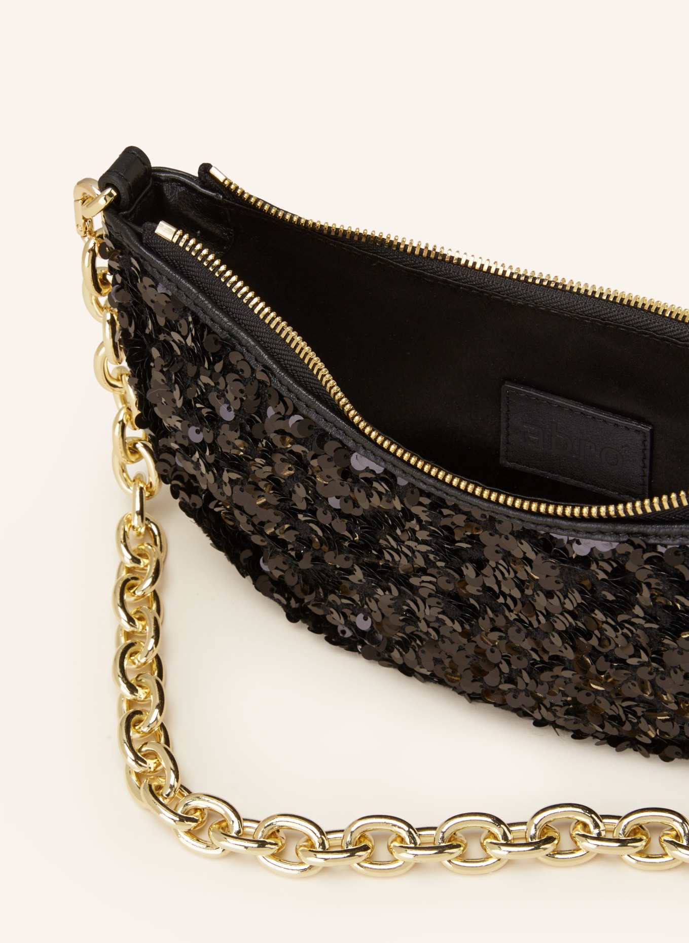 abro Crossbody bag MOON with sequins, Color: BLACK (Image 3)