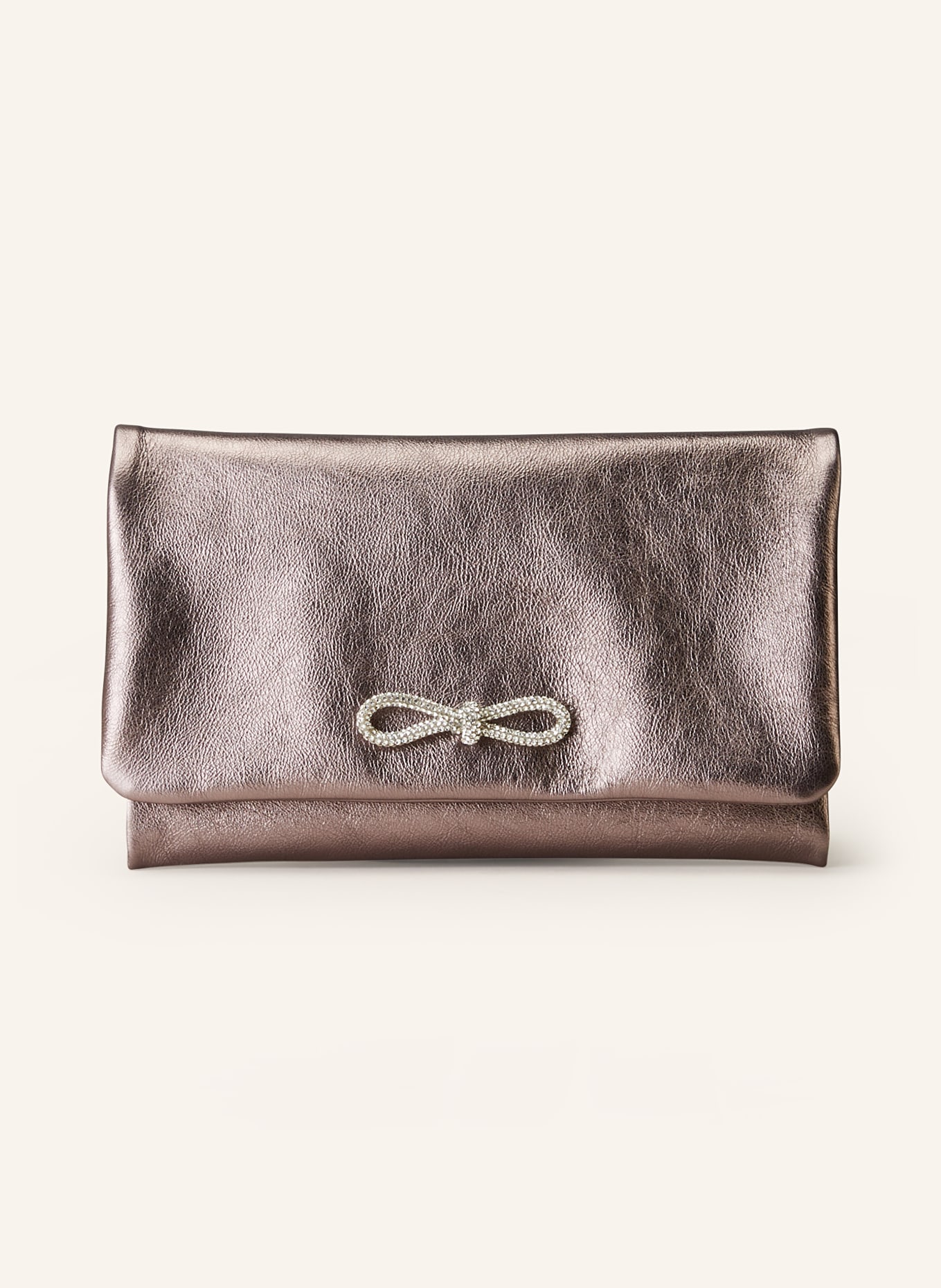 abro Clutch with decorative gems, Color: TAUPE (Image 1)