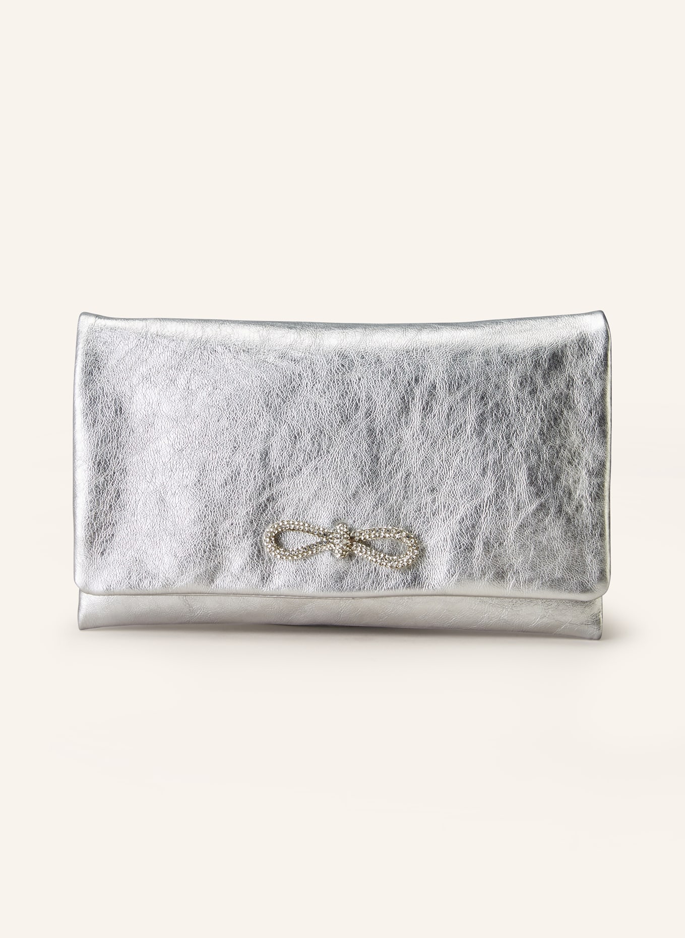 abro Clutch with decorative gems, Color: SILVER (Image 1)