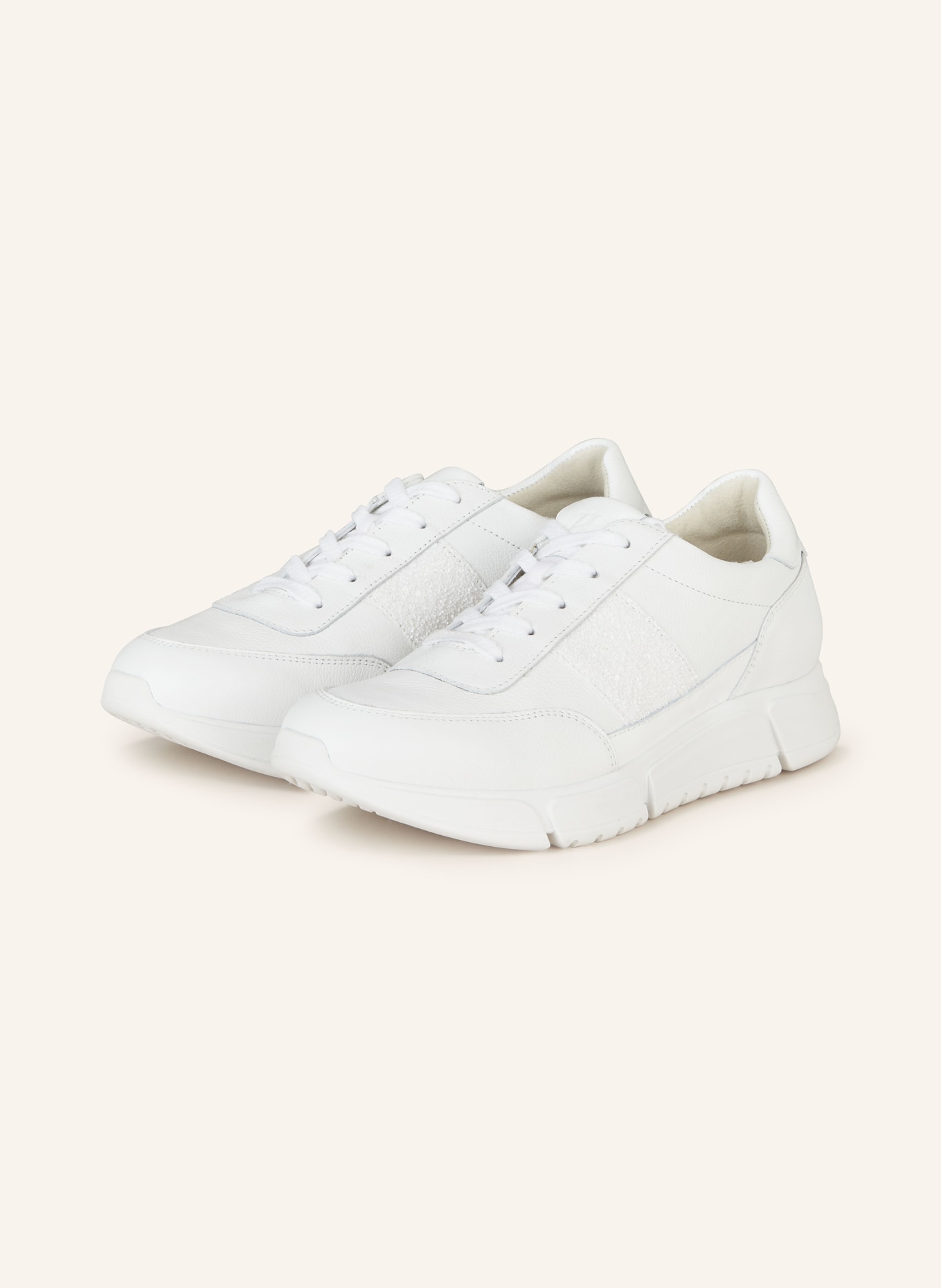 paul green Sneakers with decorative gems, Color: WHITE (Image 1)