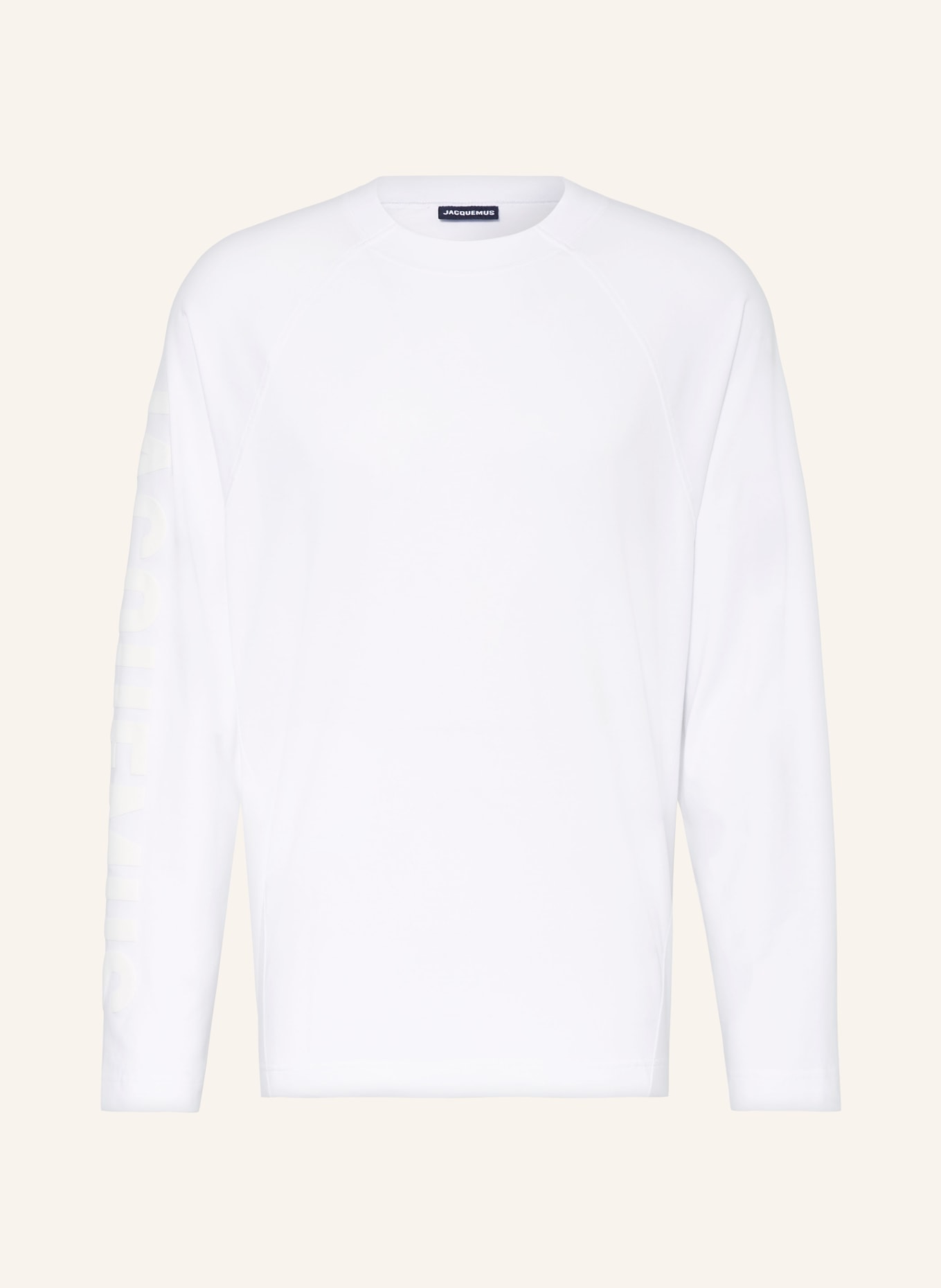 JACQUEMUS Long sleeve shirt LE TSHIRT TYPO, Color: WHITE (Image 1)