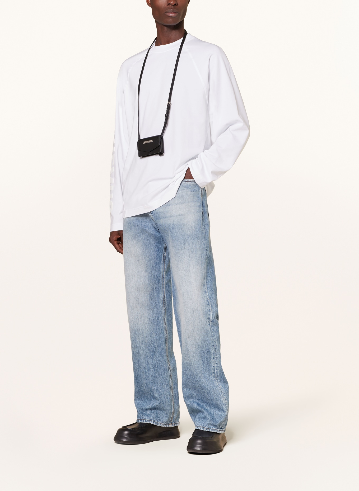 JACQUEMUS Long sleeve shirt LE TSHIRT TYPO, Color: WHITE (Image 2)