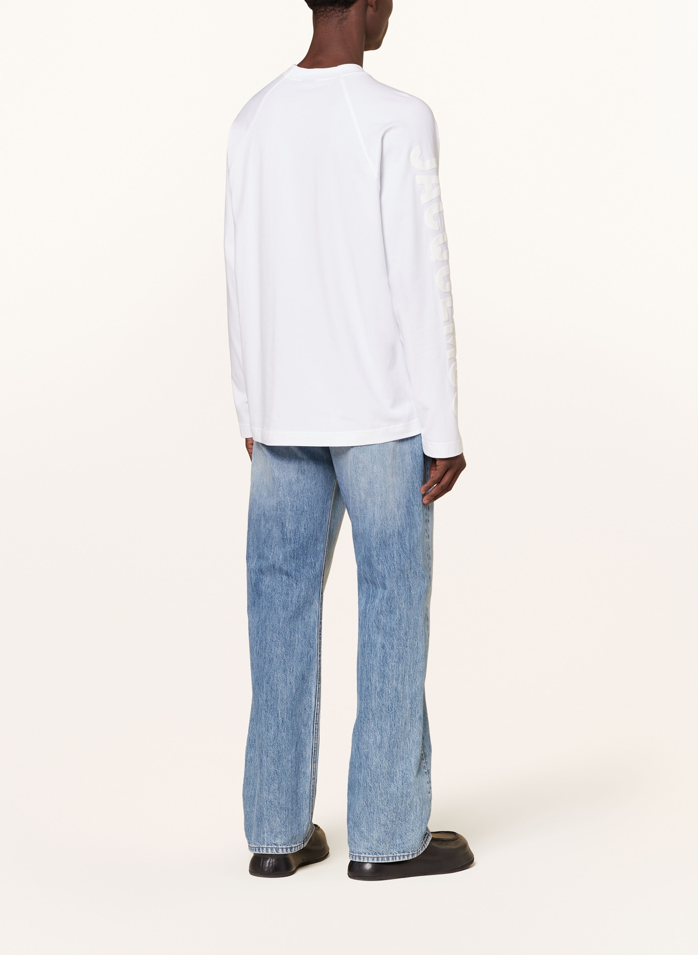 JACQUEMUS Long sleeve shirt LE TSHIRT TYPO, Color: WHITE (Image 3)