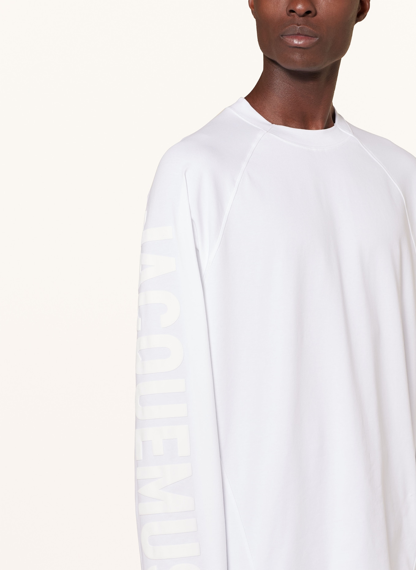 JACQUEMUS Long sleeve shirt LE TSHIRT TYPO, Color: WHITE (Image 4)