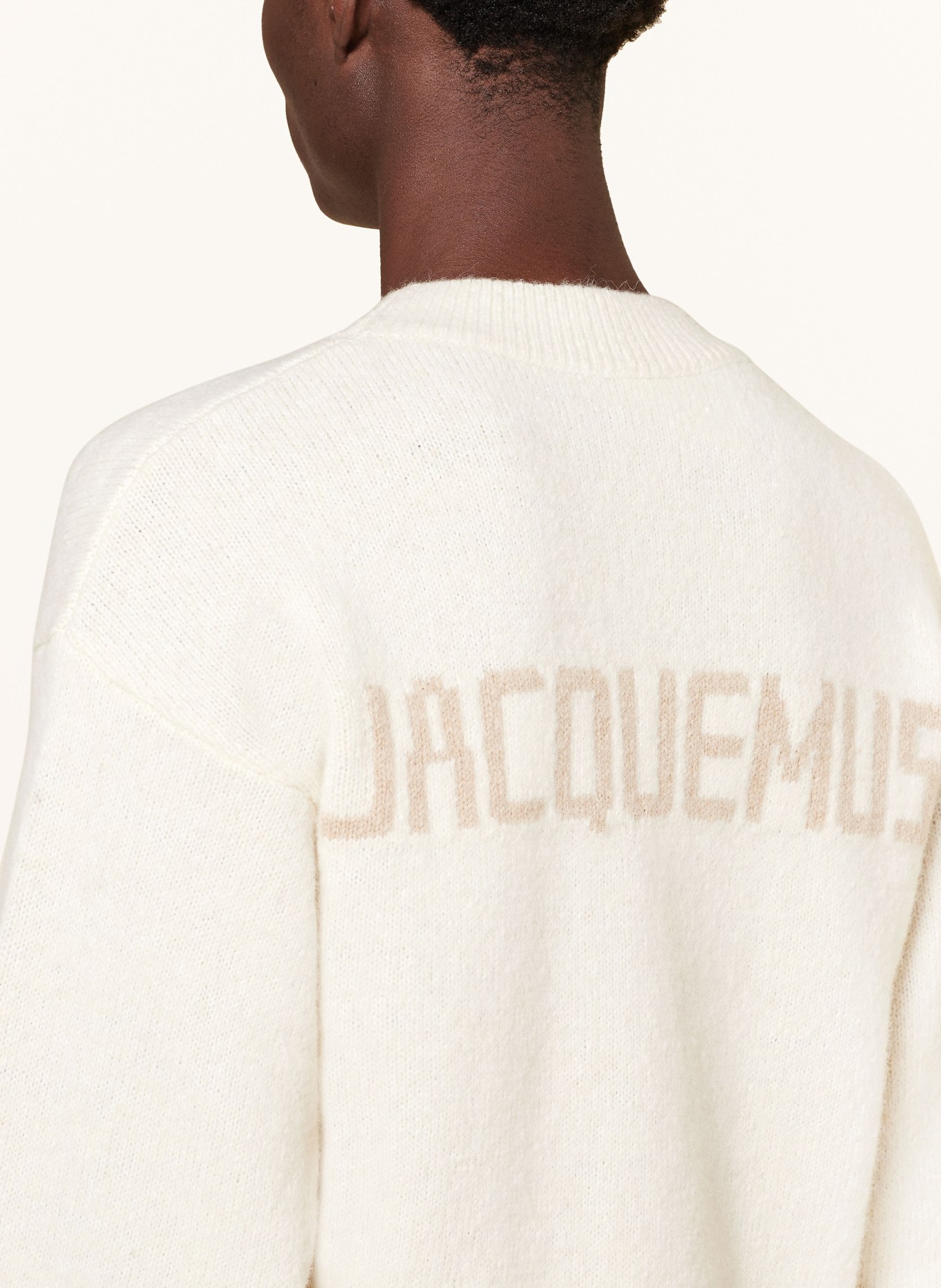 JACQUEMUS Sweater LE PULL JACQUEMUS with alpaca, Color: CREAM/ BEIGE (Image 4)
