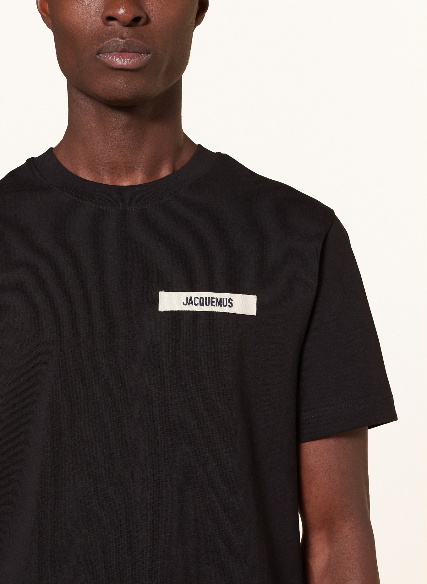 JACQUEMUS T-shirt LE TSHIRT GROS GRAIN, Kolor: CZARNY (Obrazek 4)