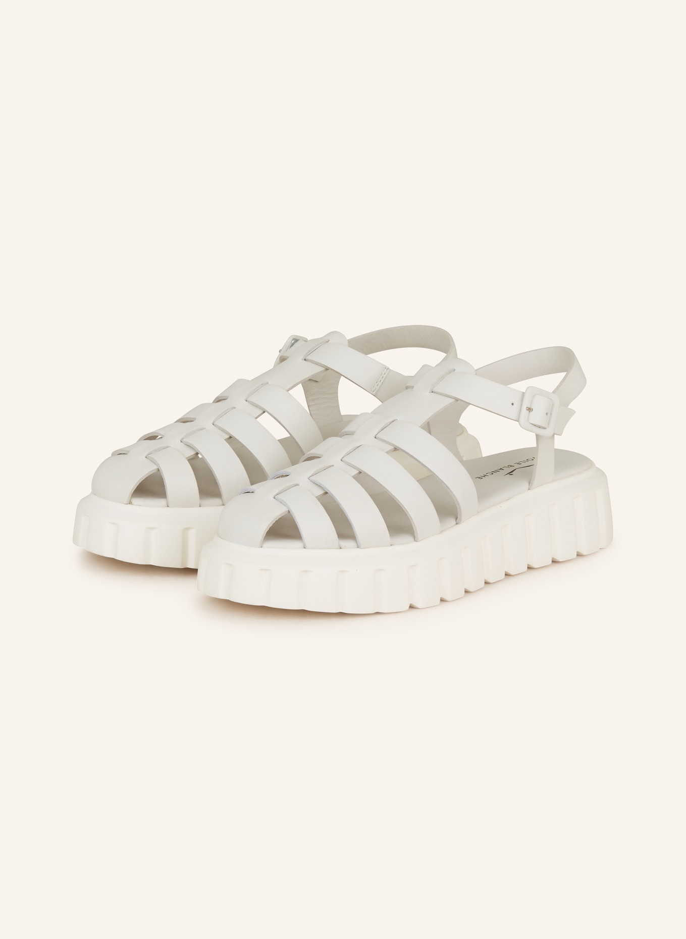 VOILE BLANCHE Platform sandals GRENELLE, Color: WHITE (Image 1)