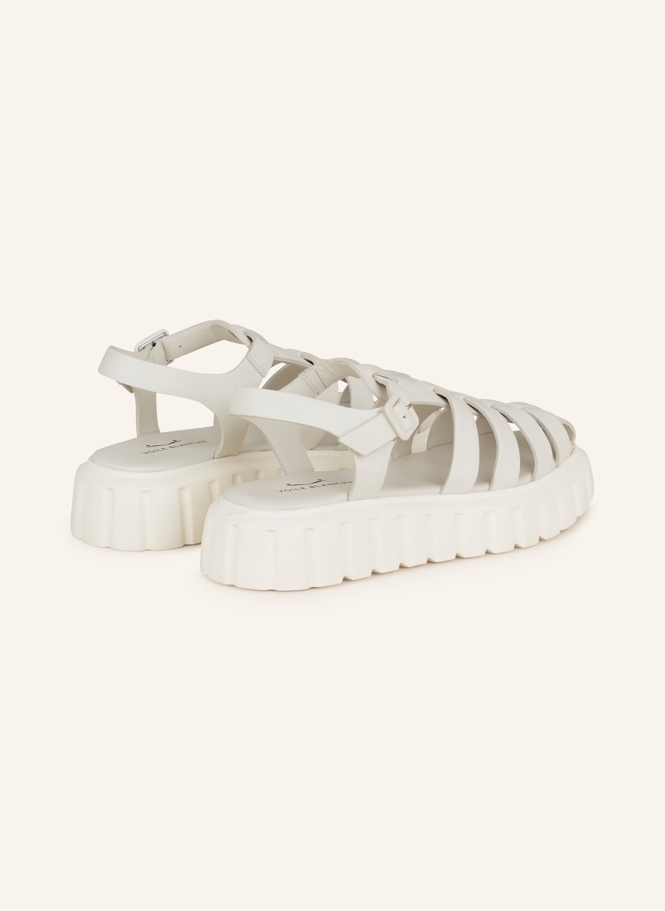 VOILE BLANCHE Platform sandals GRENELLE, Color: WHITE (Image 2)