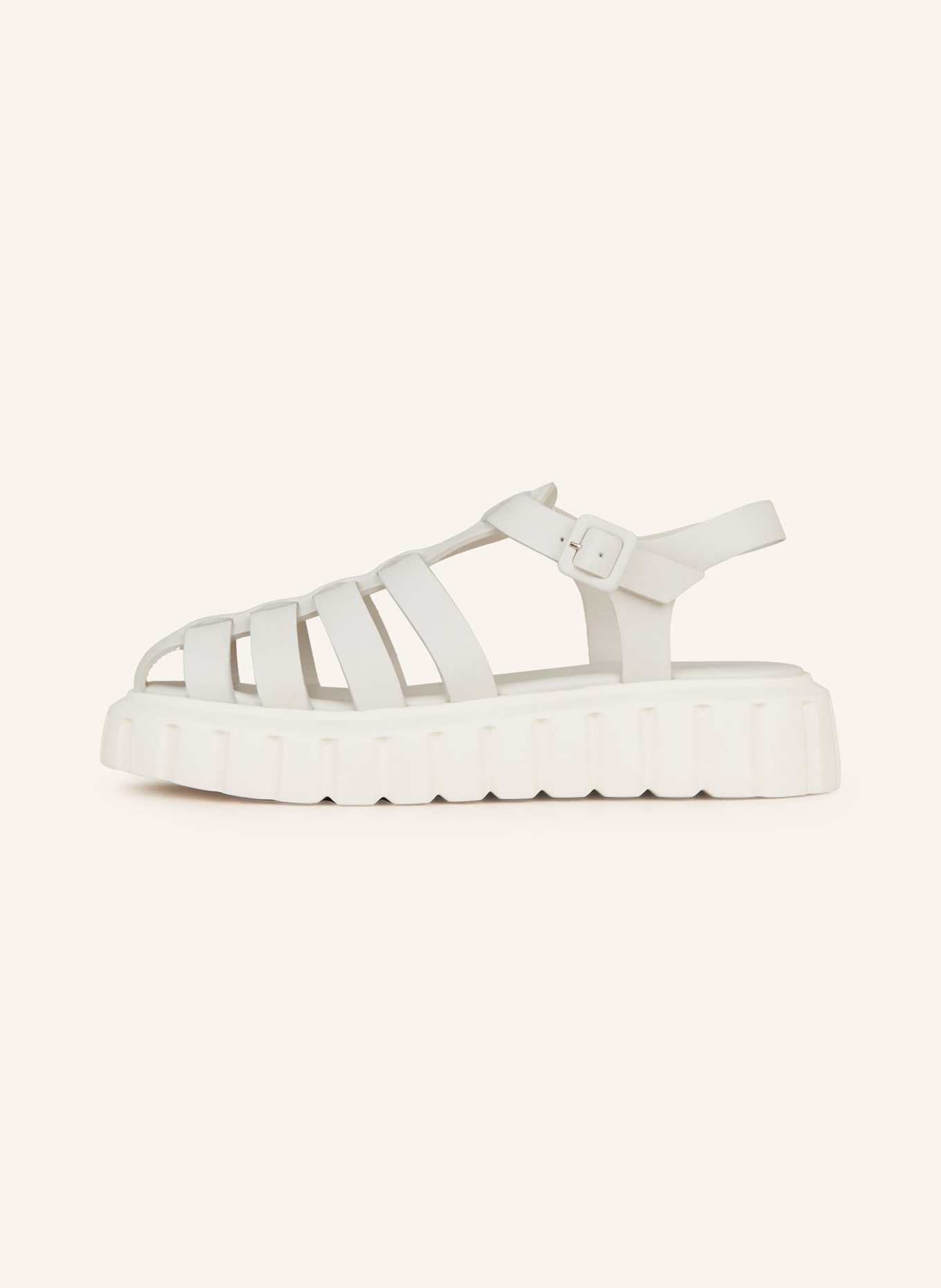 VOILE BLANCHE Platform sandals GRENELLE, Color: WHITE (Image 4)