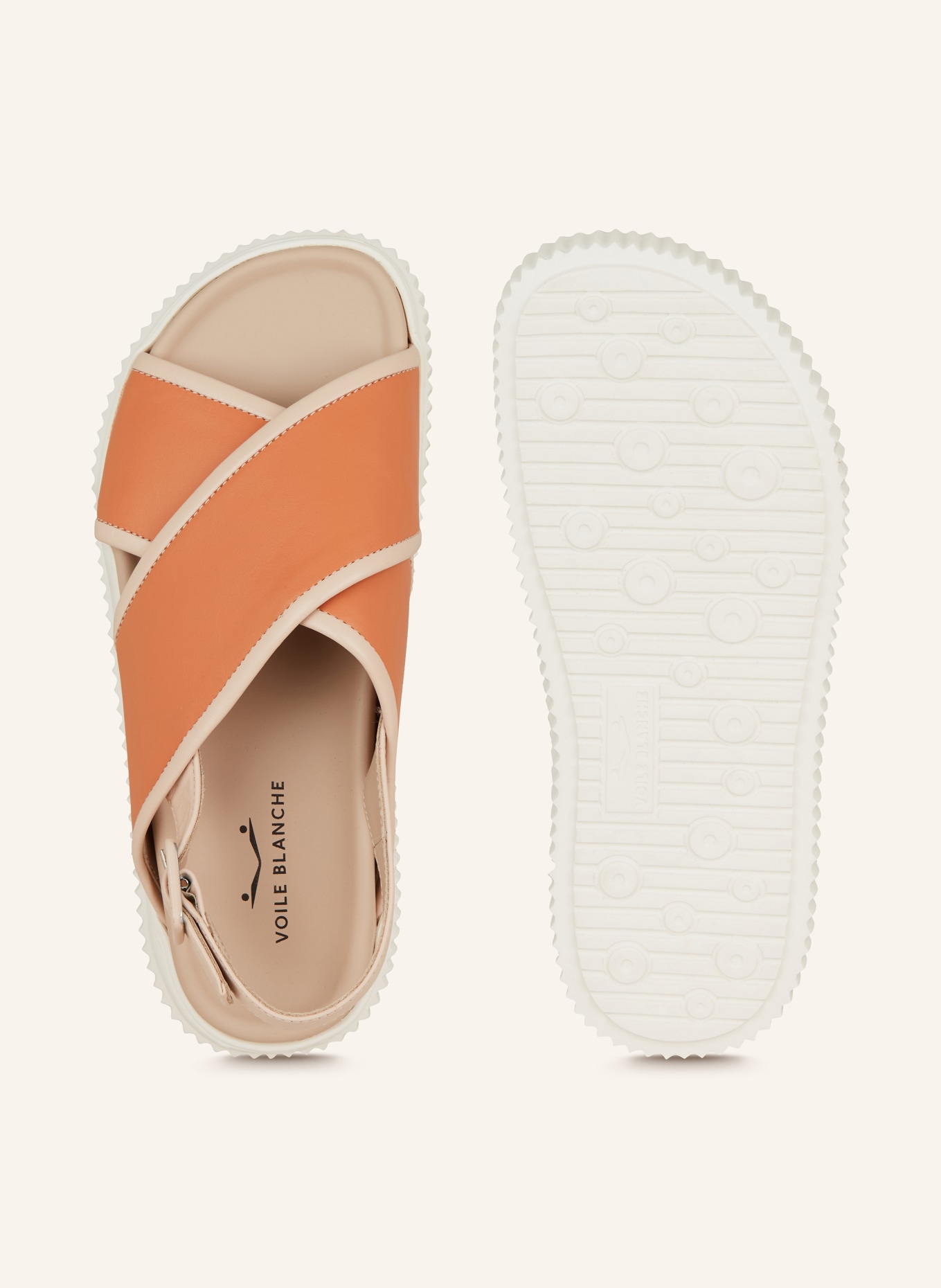 VOILE BLANCHE Platform sandals LISA, Color: SALMON/ NUDE (Image 5)