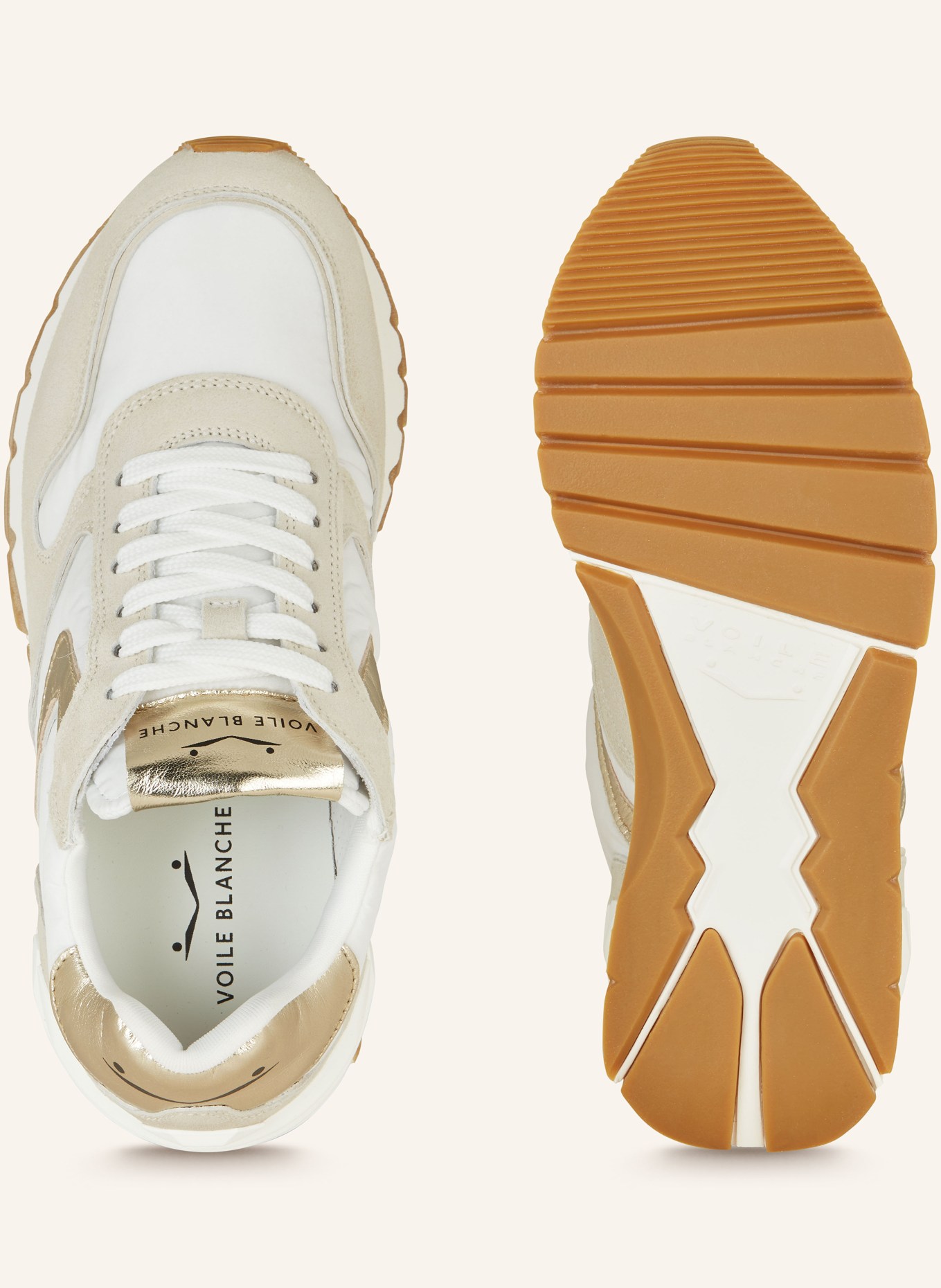 VOILE BLANCHE Sneakers JULIA POWER, Color: WHITE/ CREAM/ GOLD (Image 5)