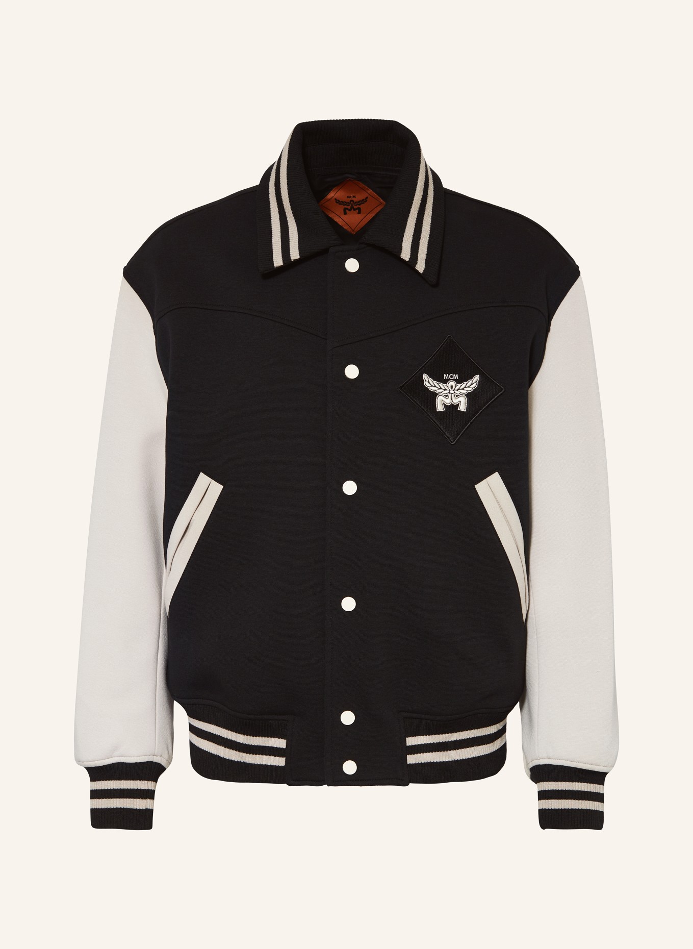 MCM College jacket, Color: BLACK/ BEIGE (Image 1)