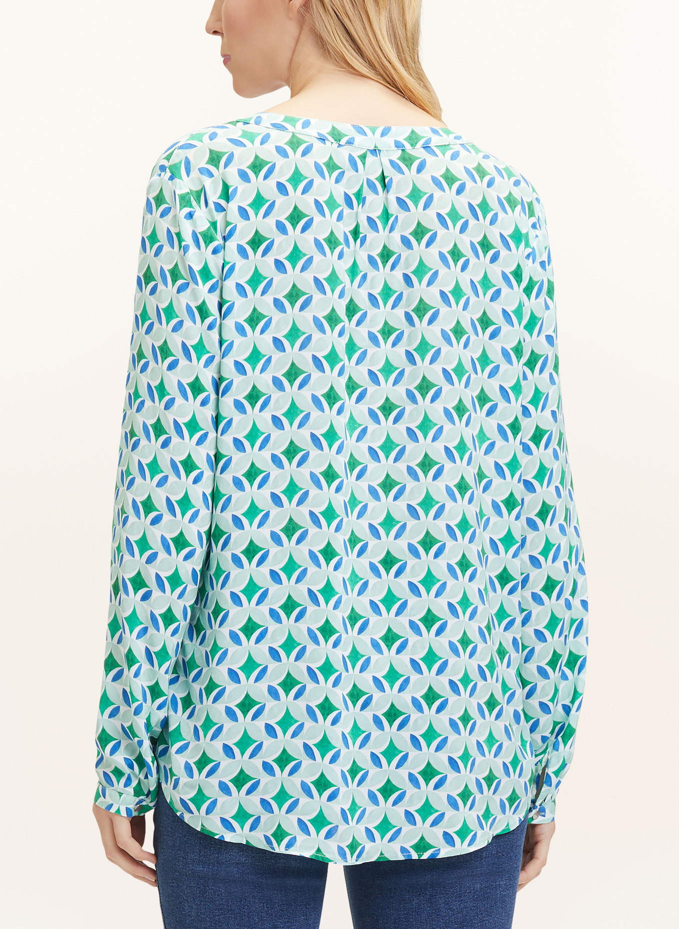 CARTOON Shirt blouse, Color: GREEN/ BLUE/ WHITE (Image 3)