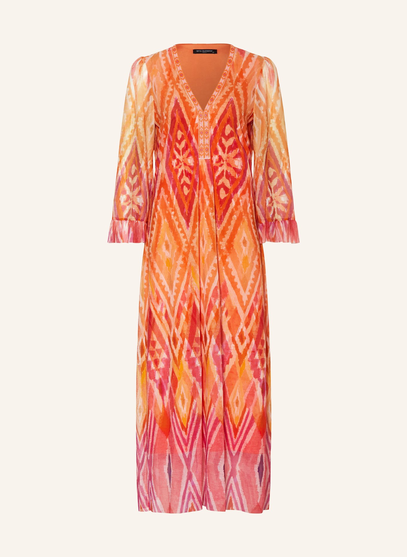 Ana Alcazar Sukienka z siateczki z ozdobnymi perełkami, Kolor: POMARAŃCZOWY/ FUKSJA/ LILA (Obrazek 1)