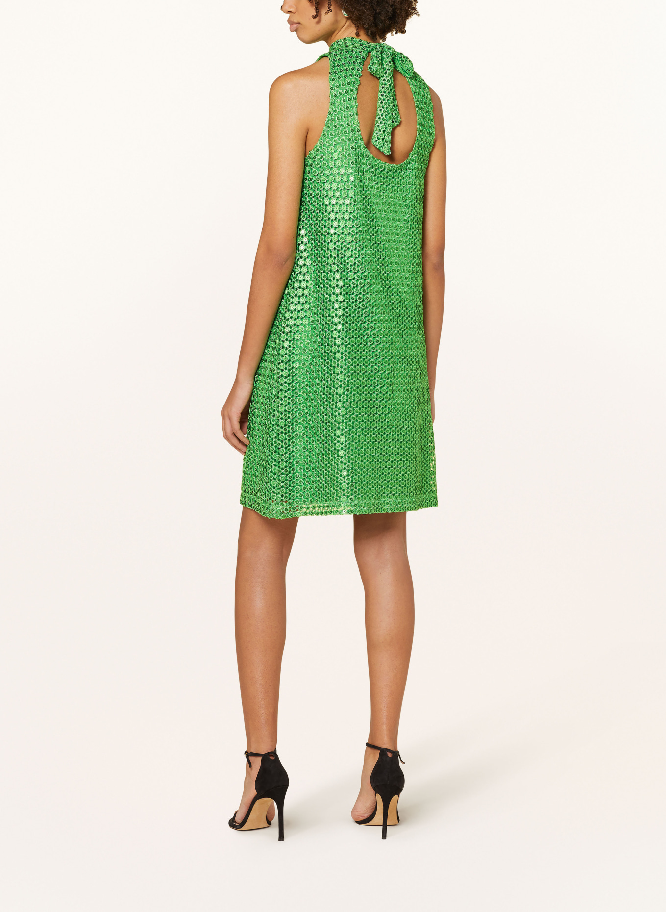 Ana Alcazar Dress with sequins, Color: GREEN (Image 3)