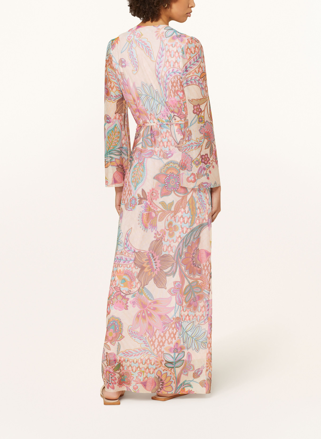 Ana Alcazar Mesh-Kleid mit Schmucksteinen, Farbe: ROSA/ HELLORANGE/ PETROL (Bild 3)