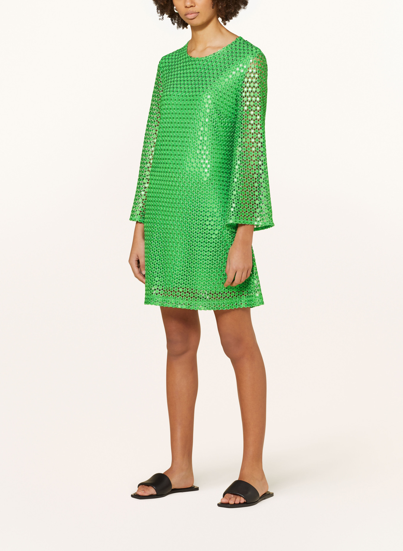 Ana Alcazar Dress with sequins, Color: GREEN (Image 2)