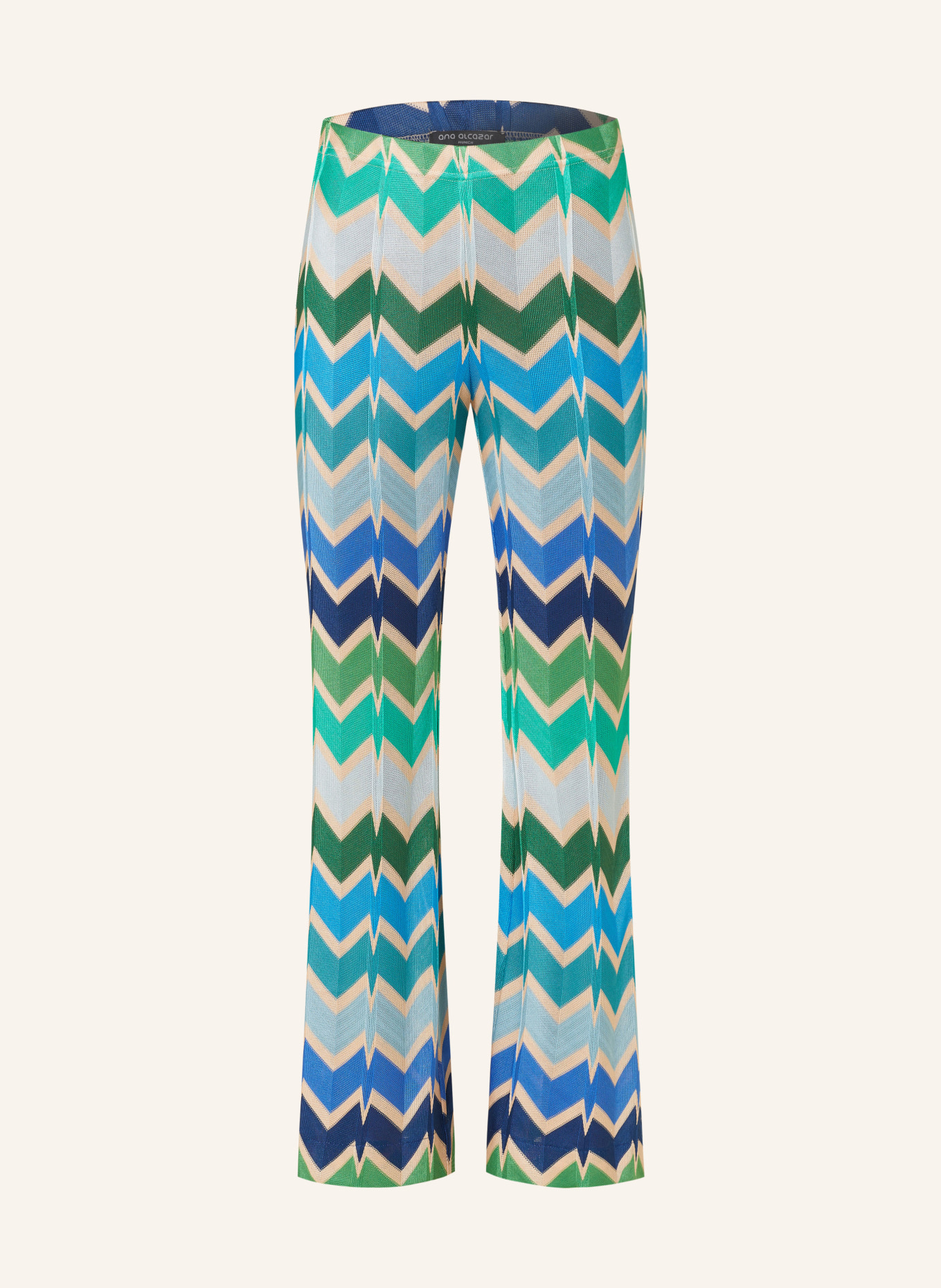 Ana Alcazar Trousers, Color: BLUE/ GREEN/ BEIGE (Image 1)
